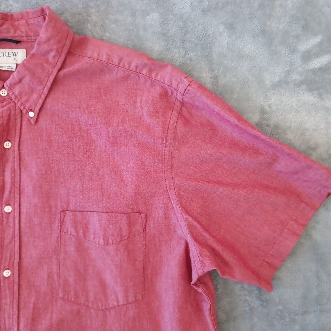 J.Crew J.Crew Shirt Mens XL Red Short Sleeve Button-Down Cotton Size US XL / EU 56 / 4 - 4 Thumbnail