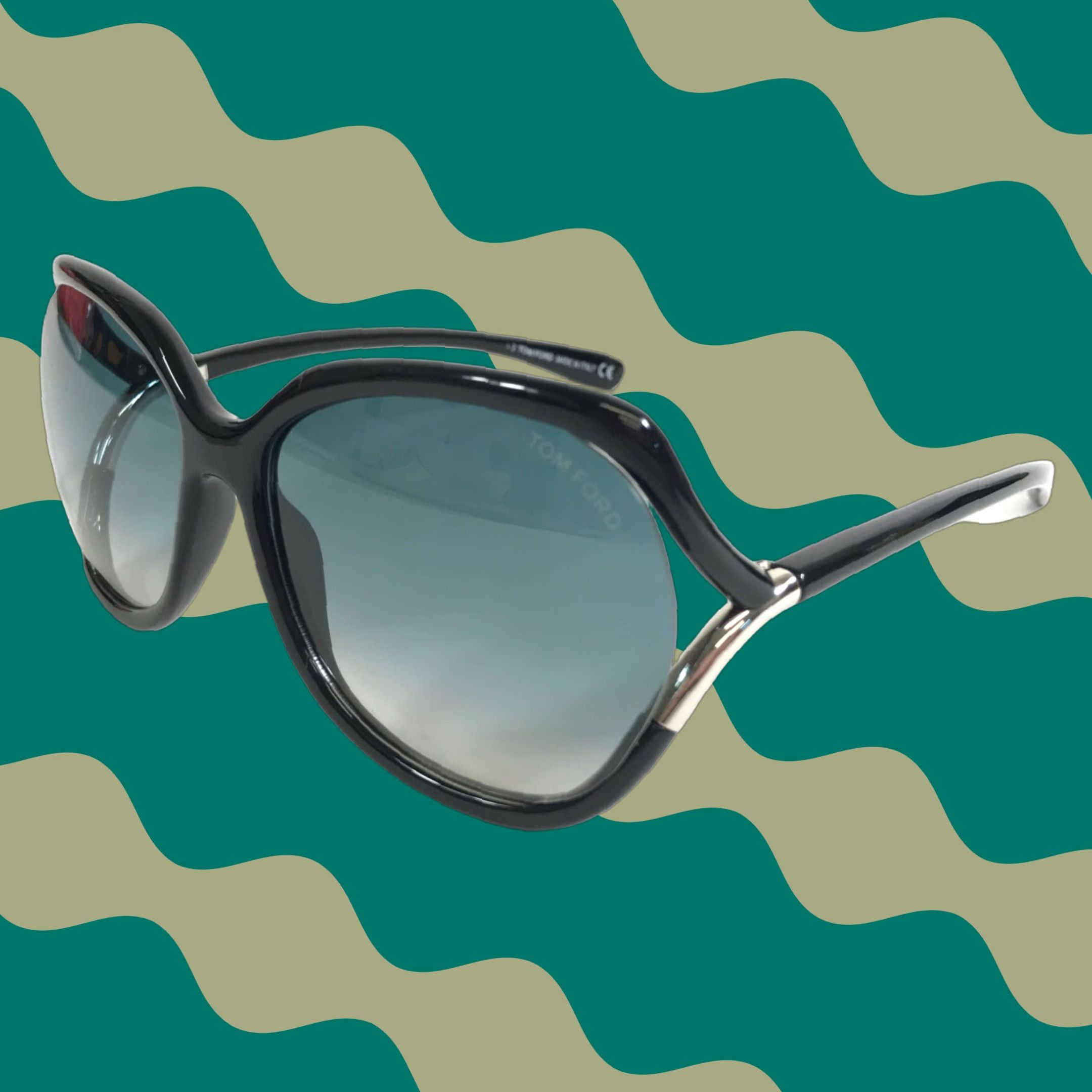 Tom Ford Carine-02 FT0902 01B Sunglasses Black Butterfly Frame, Smoke Lenses FT1329_01B_53MM_C main image 3