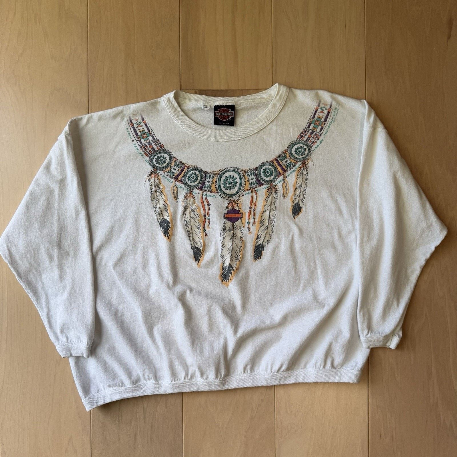 Harley Davidson Vintage Harley Davidson Shirt L/XL White Long Sleeve 90s Size US L / EU 52-54 / 3 - 2 Thumbnail