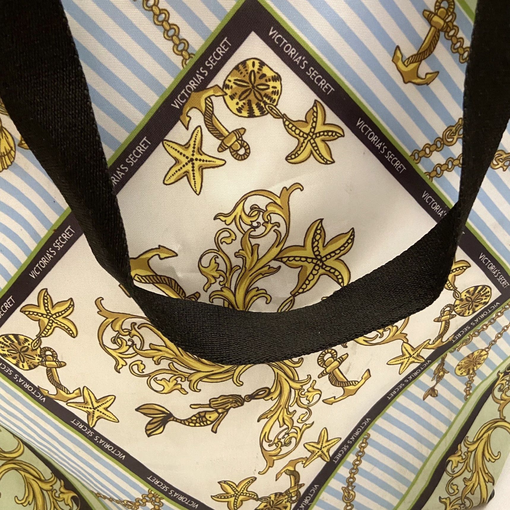 Victoria's Secret Victoria's Secret Large Insulated Tote Cooler Bag Multicolor Nautical Print Travel Beach Womens Size ONE SIZE - 3 Thumbnail