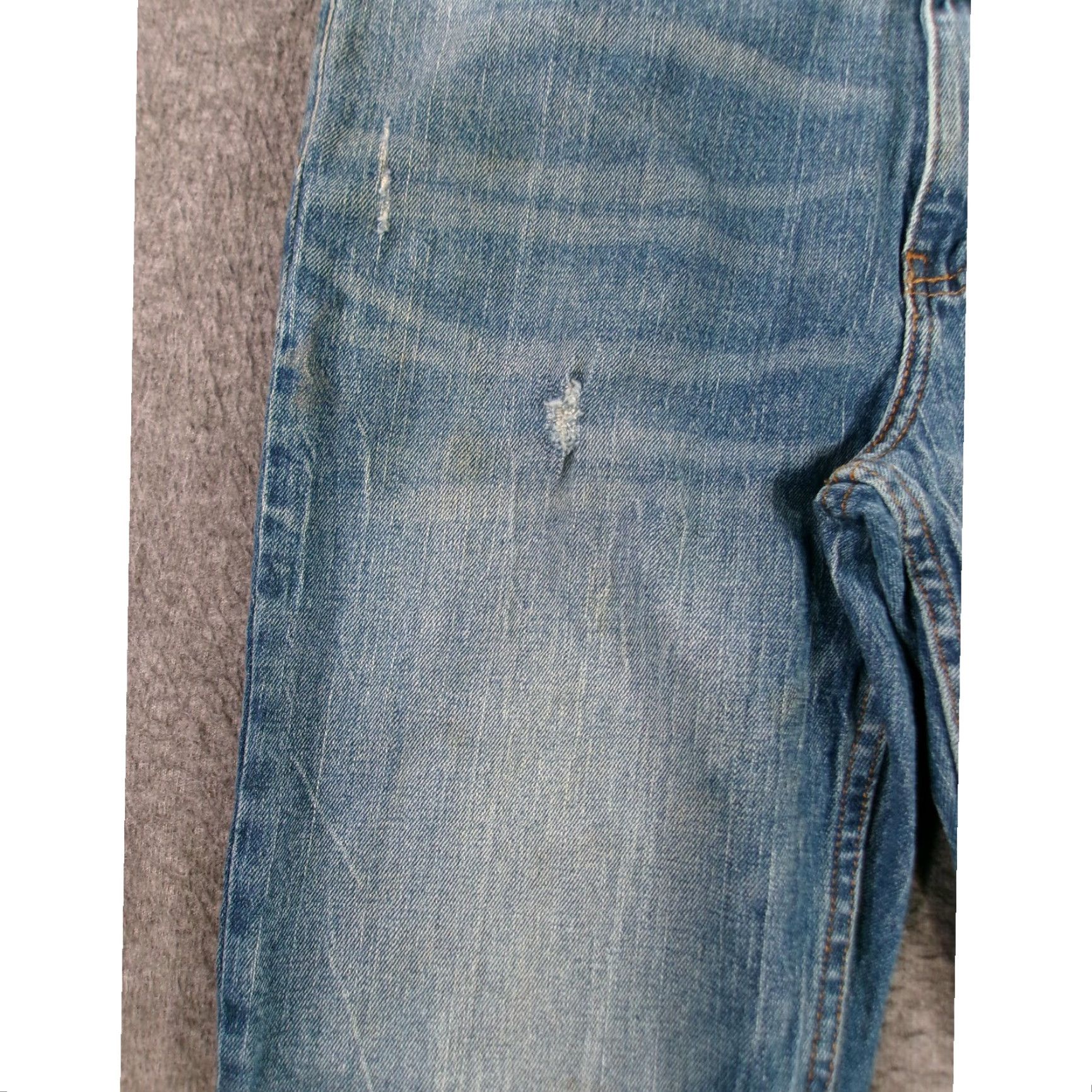 George VINTAGE George Jeans Men 32X30 Denim Workwear Slim Straight 5-Pocket Mid Rise Blue Distressed 80s 90s Grunge Mens Size US 32 / EU 48 - 4 Thumbnail