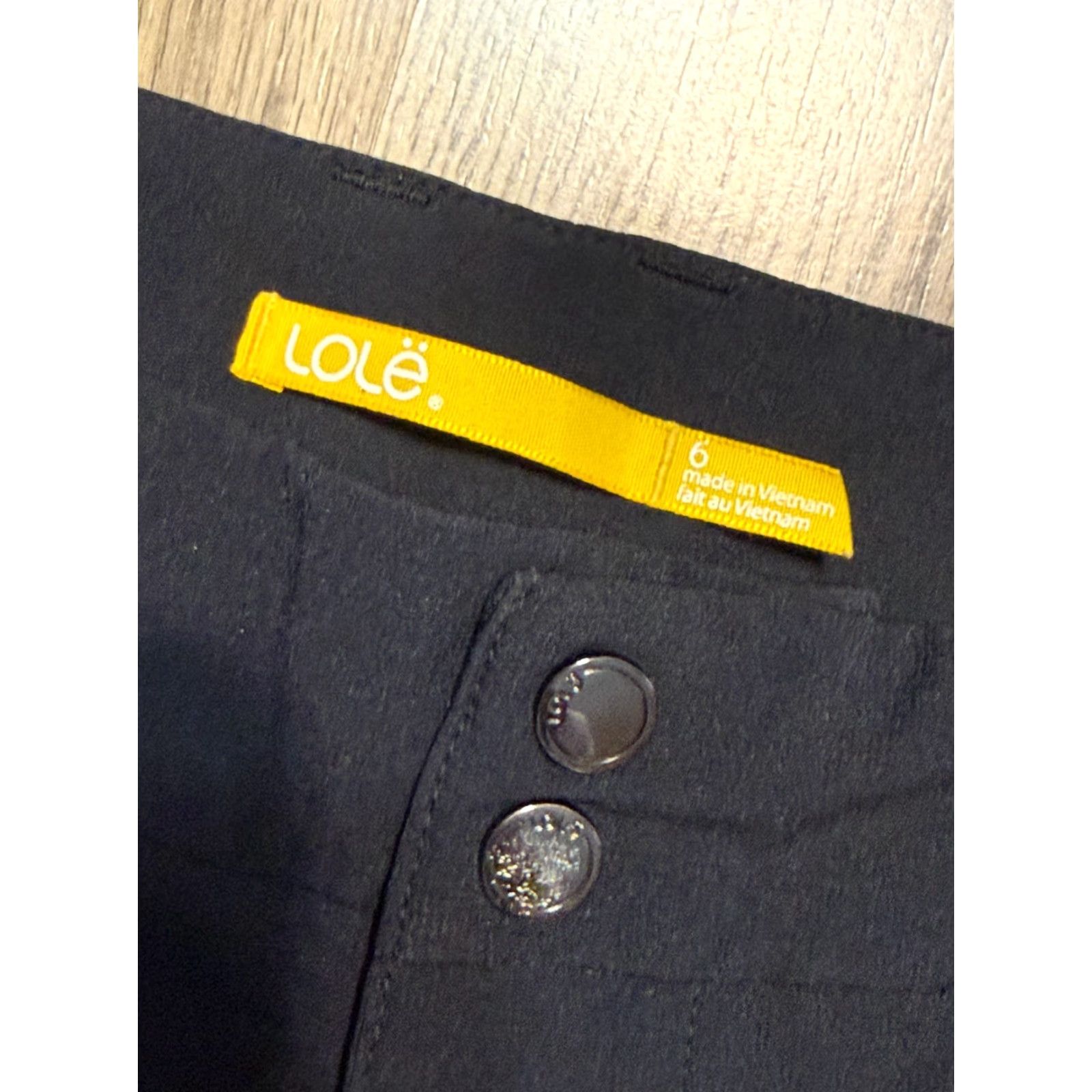 Vintage Lole Pants Women's Size 6 Black Straight Zip Pockets Buttons Flat Front Outdoors Pants Chocolate/Black Col? Size 28" / US 6 / IT 42 - 4 Thumbnail