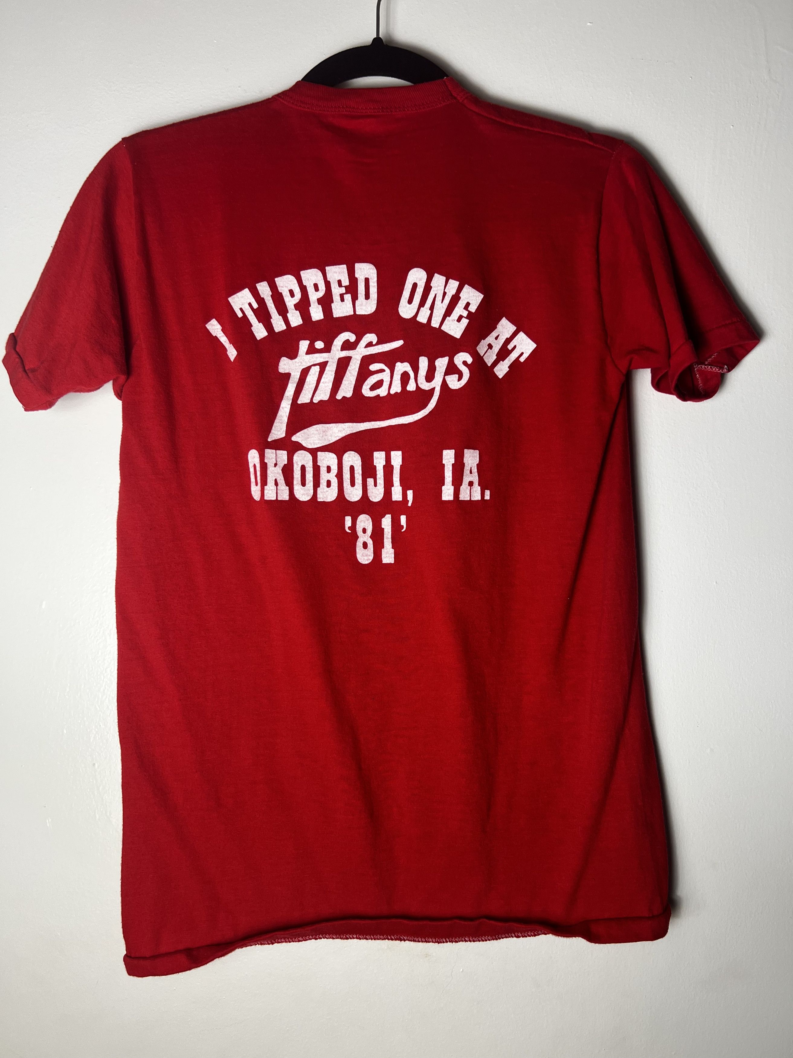 Vintage Vintage 80's "I Tipped One at Tiffanys" Okoboji, IA T-shirt Size US M / EU 48-50 / 2 - 4 Thumbnail