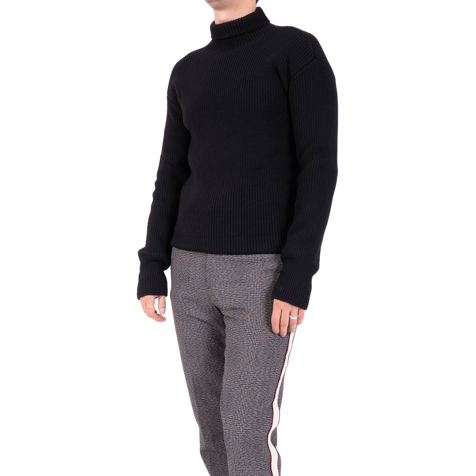 Gucci Tom Ford Era Chunky Knit Turtle Neck in Black Wool Size US M / EU 48-50 / 2 - 1 Thumbnail