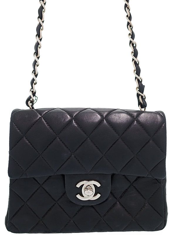 Chanel Mini Matelasse Chain Shoulder Bag Black