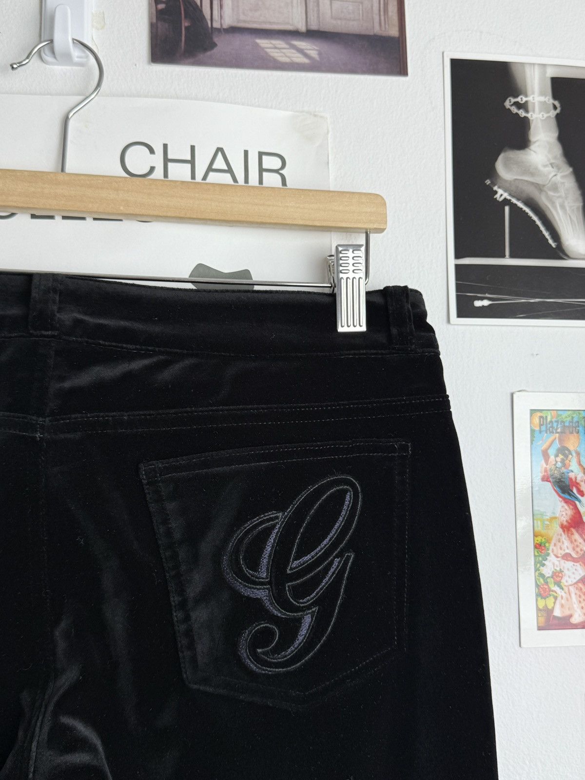 Gucci Gucci G logo velour leggings pants IT40 designer luxury y2k Size 27" / US 4 / IT 40 - 4 Thumbnail