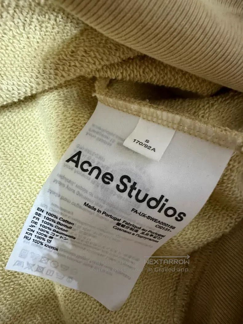 Acne Studios Acne Studios Yellow Face Smile Sweatshirt Size S / US 4 / IT 40 - 3 Thumbnail