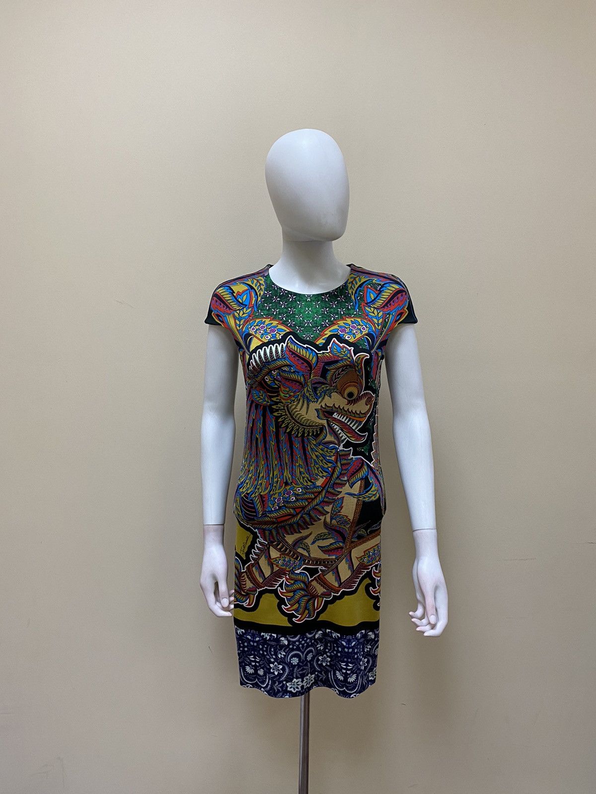 Roberto Cavalli Just Cavalli Multicolor Animal Print Mini Dress Size XS Size XS / US 0-2 / IT 36-38 - 1 Thumbnail