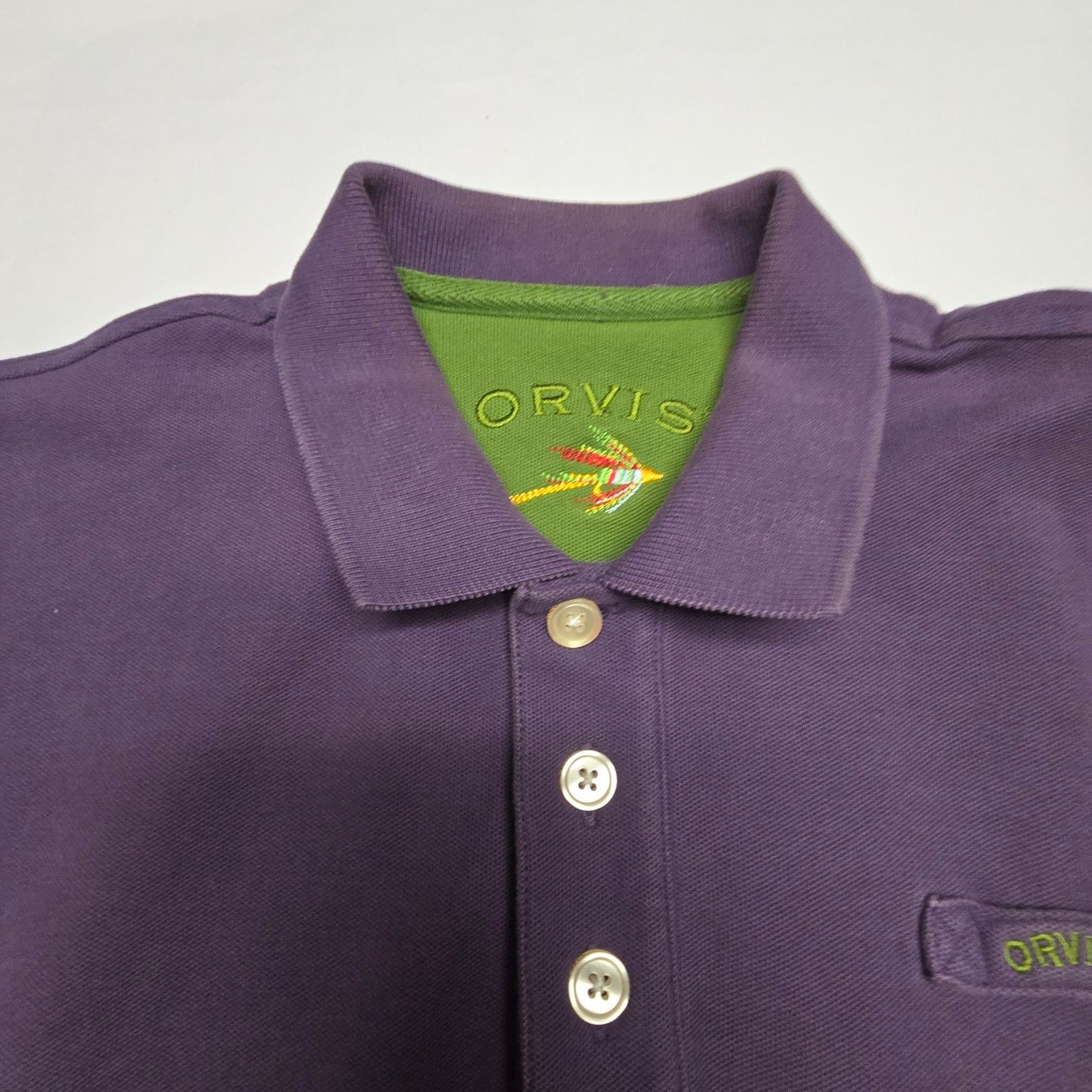 Orvis × Vintage Vintage Orivis Polo Shirt Large Purple Fly Fishing Shirt Size US L / EU 52-54 / 3 - 5 Thumbnail