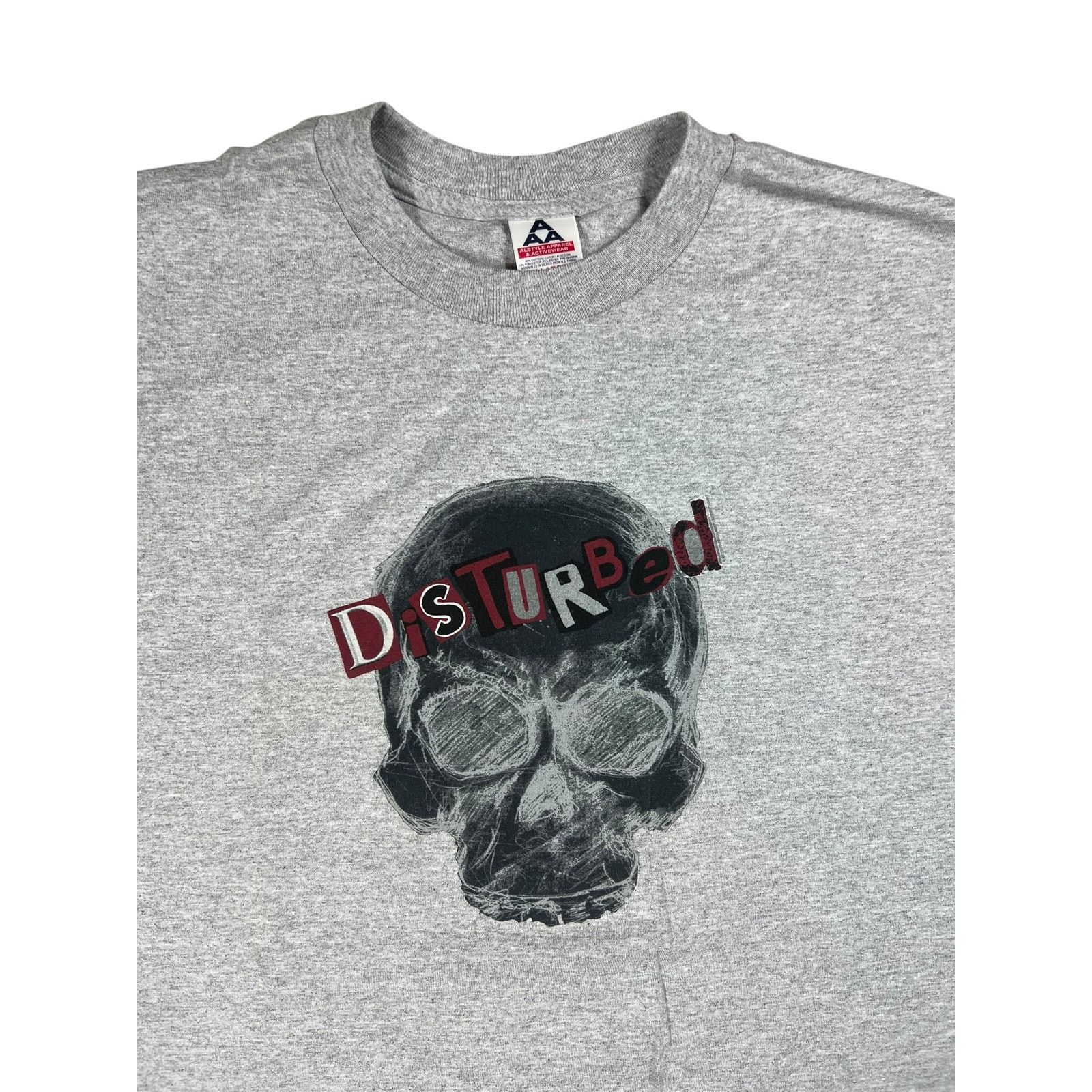 Band Tees × Vintage Vintage Y2K Disturbed skull band tee (XL) Size US XL / EU 56 / 4 - 2 Thumbnail