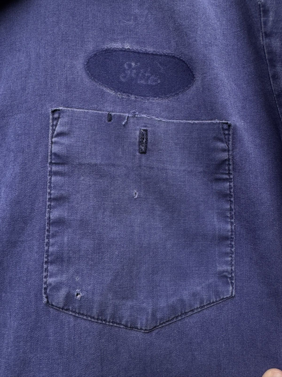 Vintage Vintage Workwear Mechanic Shirt — Faded Indigo Size US L / EU 52-54 / 3 - 5 Thumbnail
