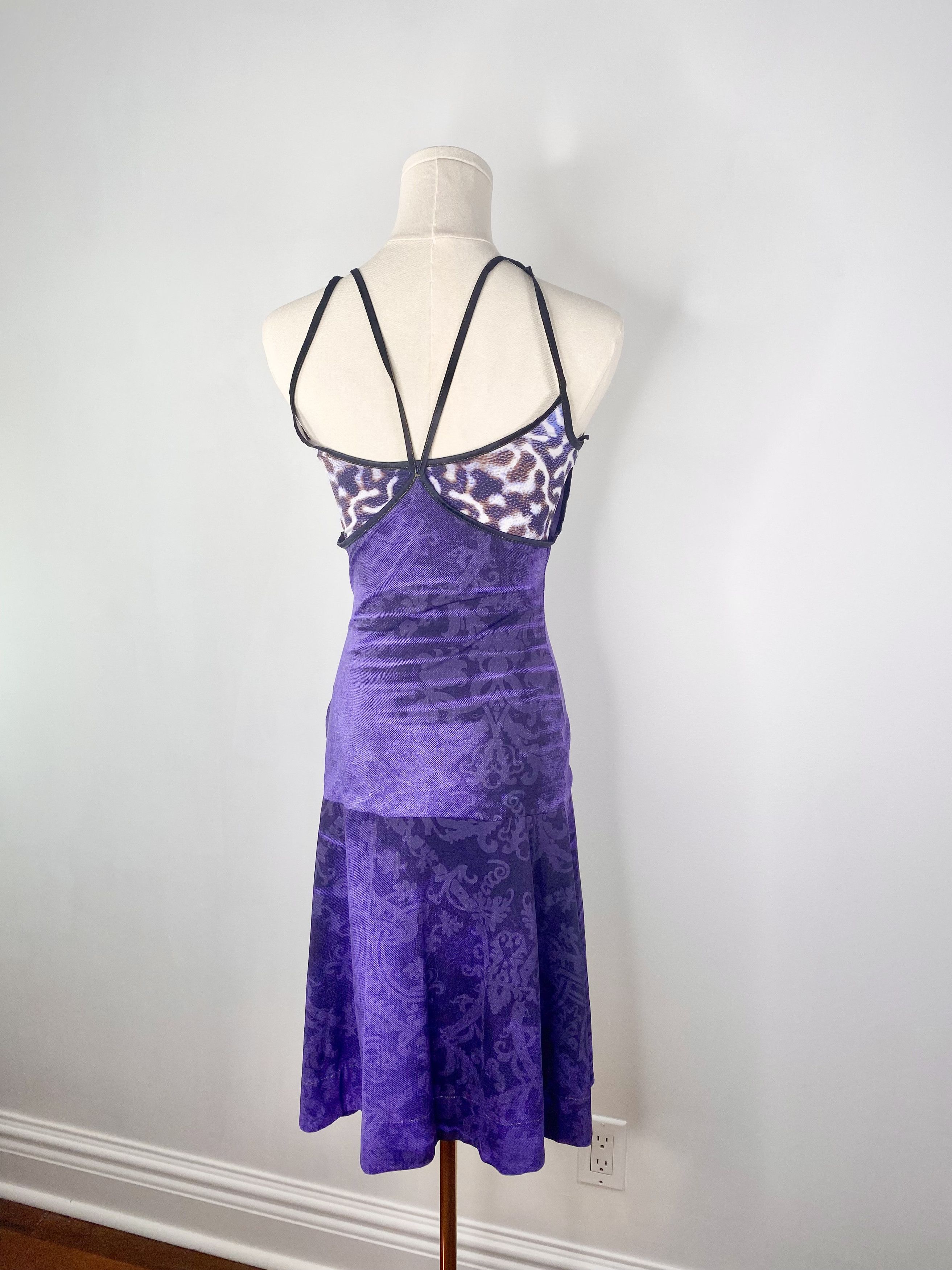 Just Cavalli Just Cavalli - Purple / Animal Print Asymmetrical Dress Size S / US 4 / IT 40 - 6 Thumbnail