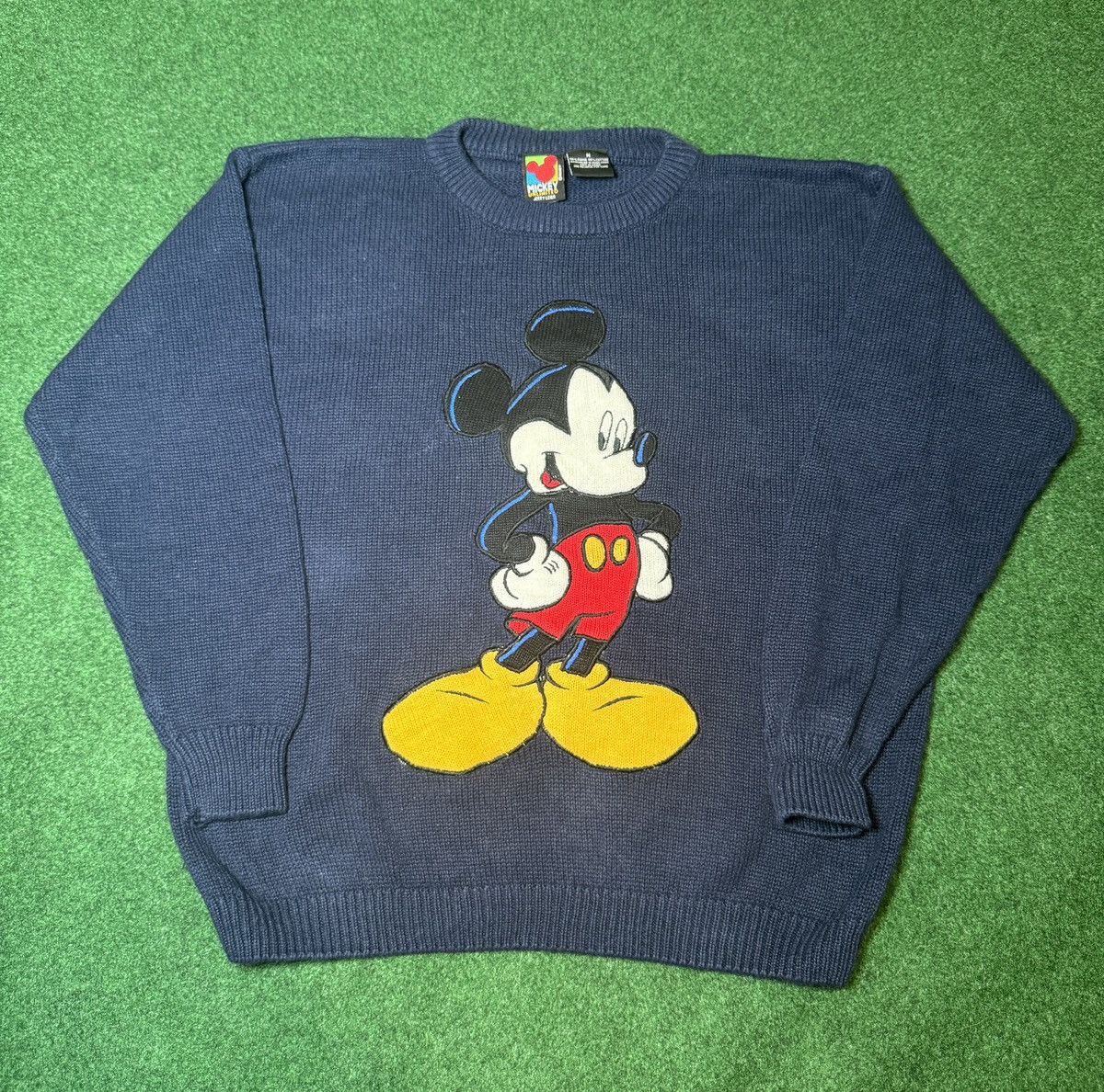 Disney × Mickey Unlimited × Vintage Vintage 90s Mickey Unlimited Mickey Mouse Knit Sweater Size US M / EU 48-50 / 2 - 1 Thumbnail