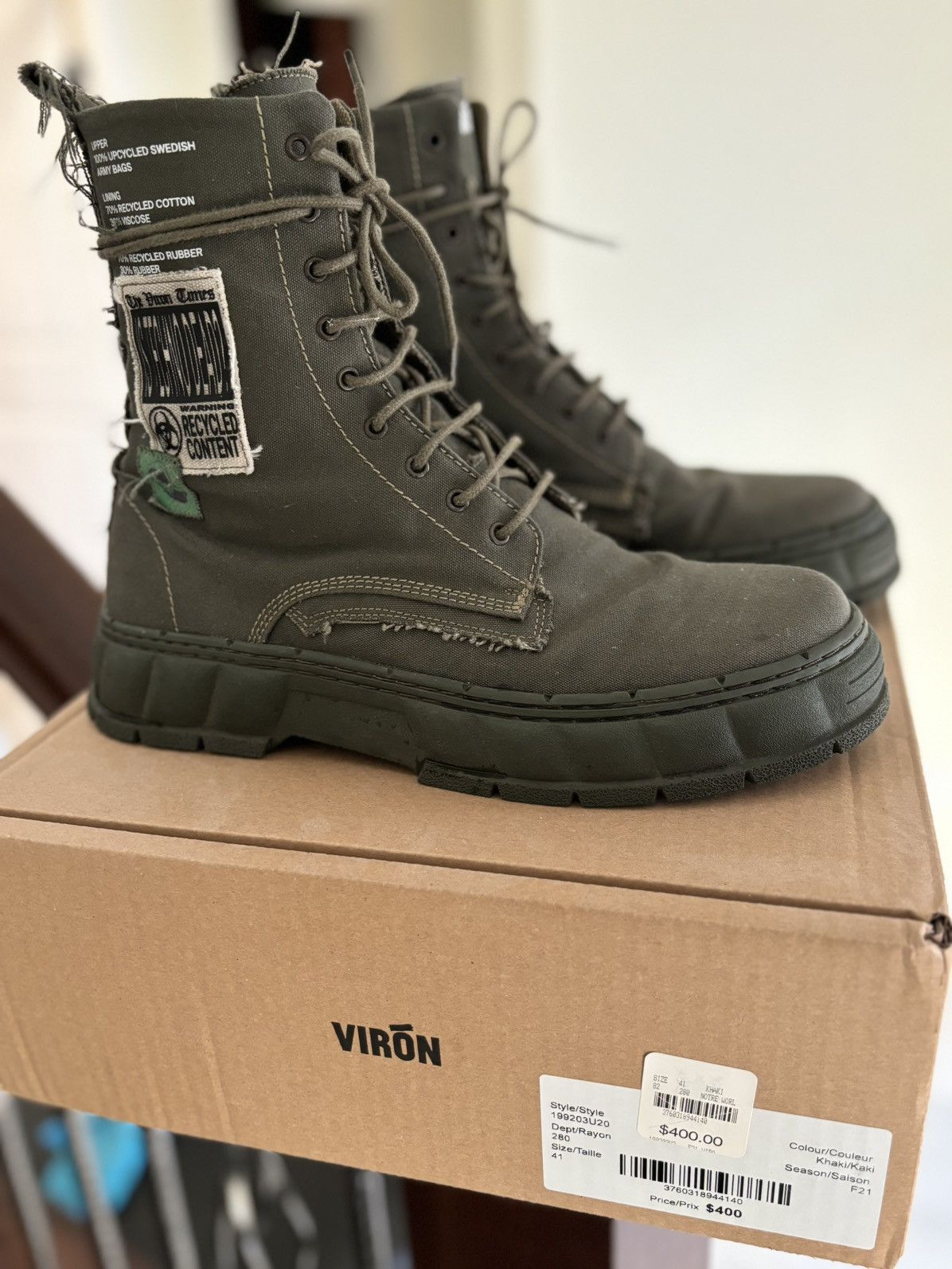 VIRON Viron 1992 Military Surplus Boots Size US 8 / EU 41 - 1 Thumbnail