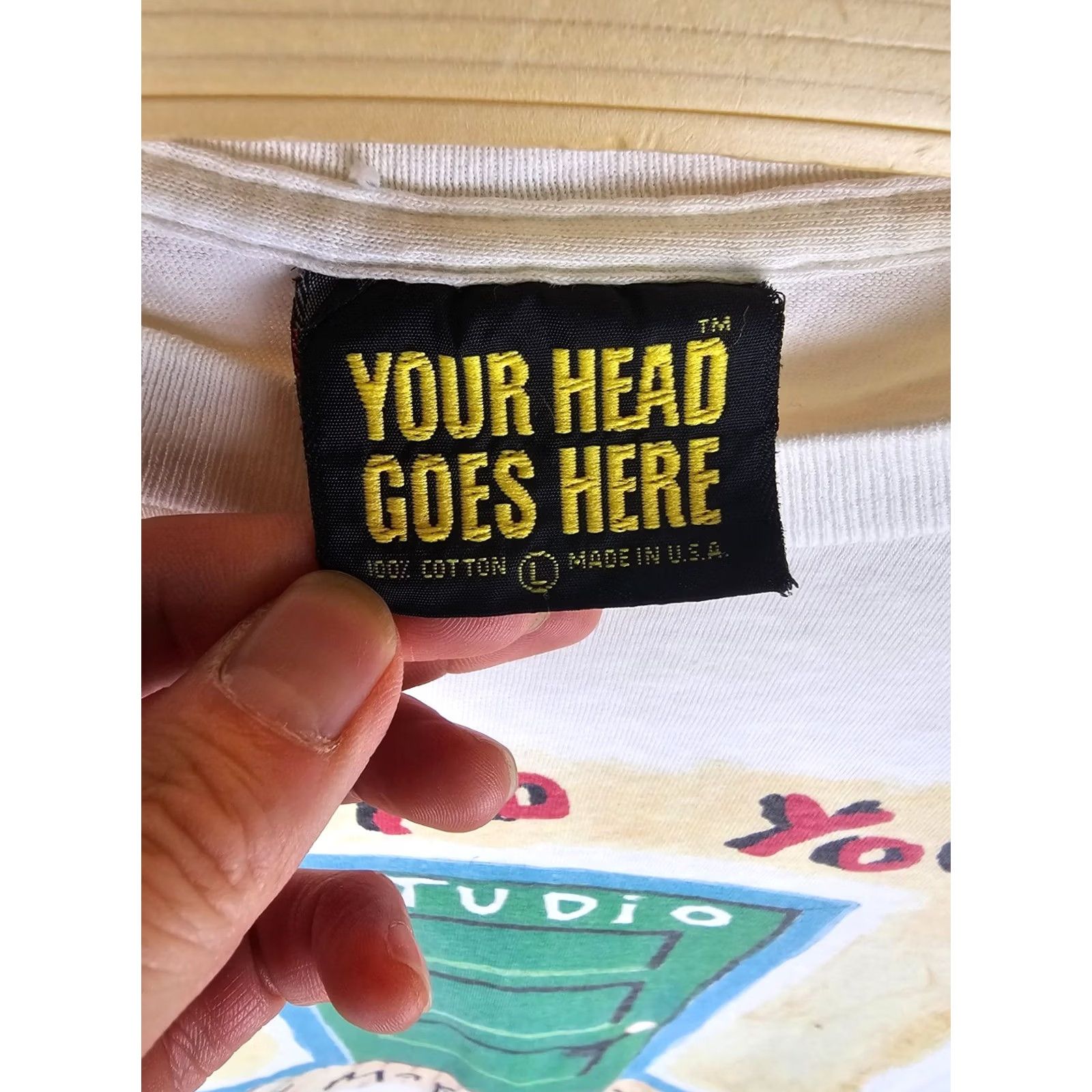 Vintage VINTAGE YOUR HEAD GOES HERE GO TO YOUR STUDIO COTTON T-SHIRT SZ LARGE Shirt Men XS-XL? Size US L / EU 52-54 / 3 - 3 Thumbnail