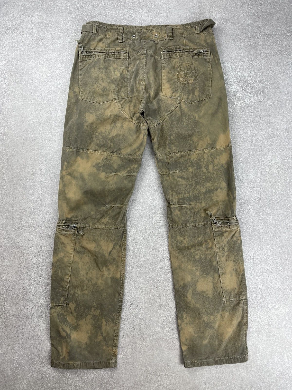 Aeronautica Militare Aeronautica Militare Custom Tie Dye Multipocket Cargo Pants Size US 33 - 11 Thumbnail