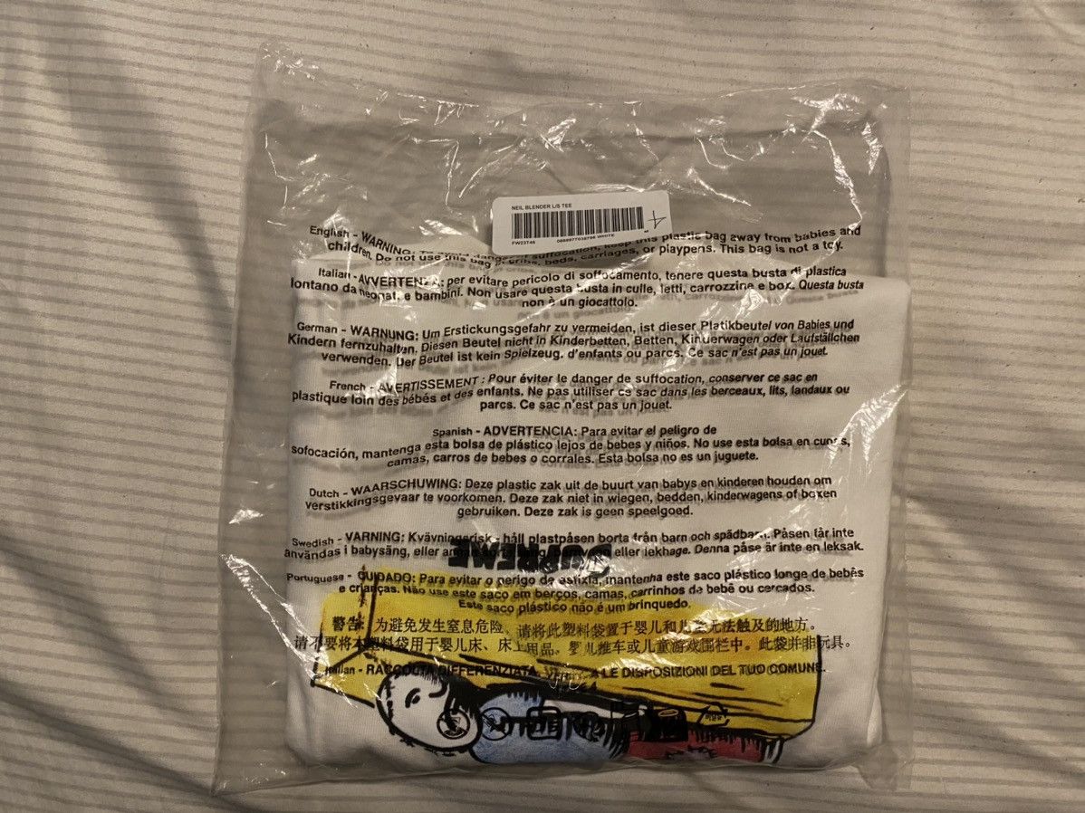 image of Supreme Fw23T46 Neil Blender Arrow Tee White Size Medium, Men's