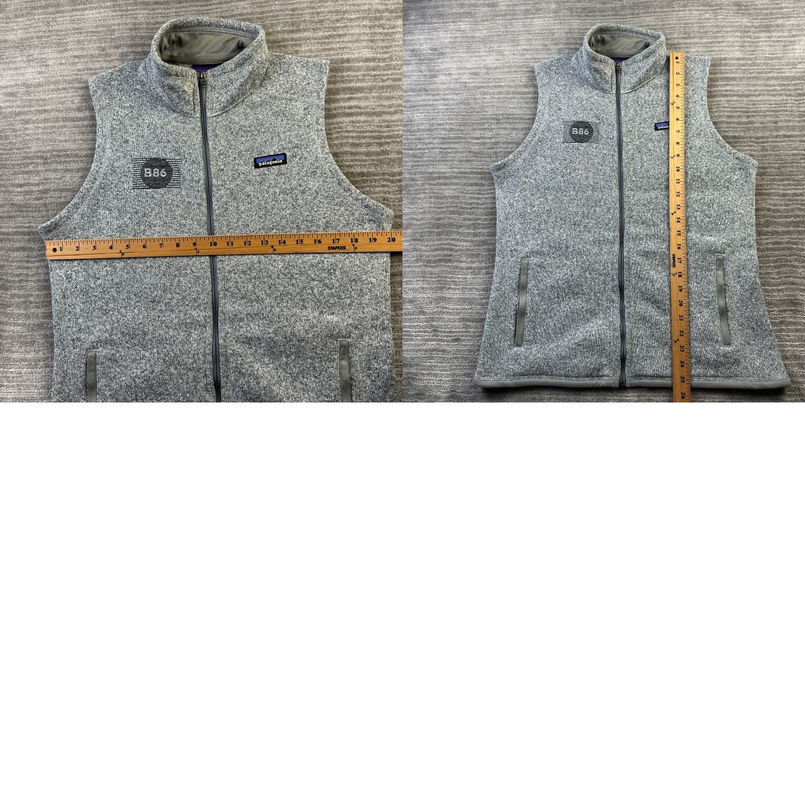 Patagonia Patagonia Vest Womens Large Gray Full Zip Outdoor Fleece 25887 Better Sweater Coat Bomber Style Size L / US 10 / IT 46 - 8 Thumbnail