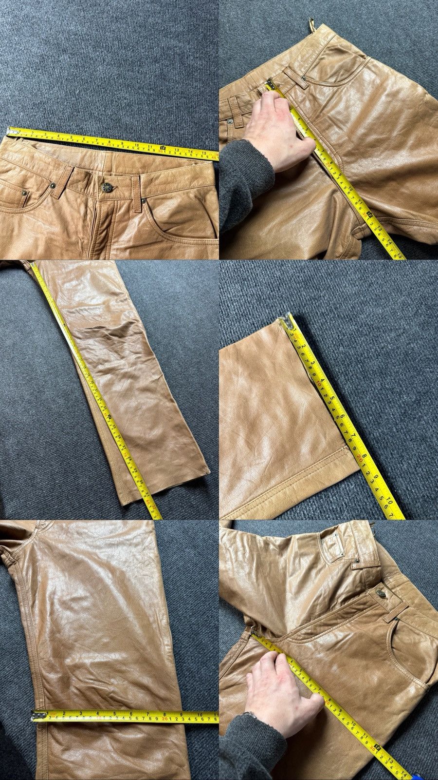 Genuine Leather 00s Leather Biker MOTO Rock Punk Cowboy Chrome Style Pants Size US 31 - 23 Thumbnail