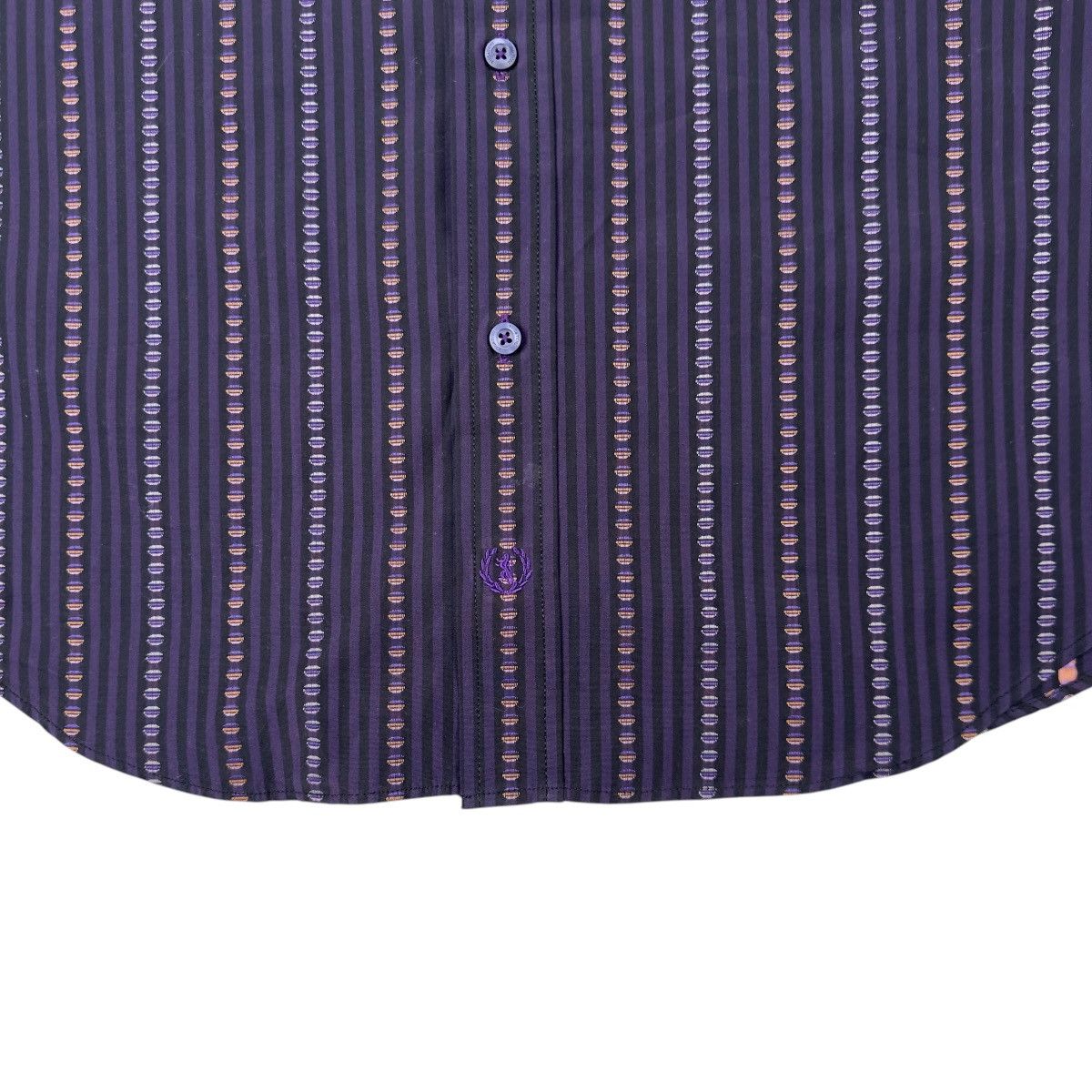 BUGATCHI Bugatchi Uomo Dress Shirt Mens L Large Purple Striped Size US L / EU 52-54 / 3 - 2 Thumbnail