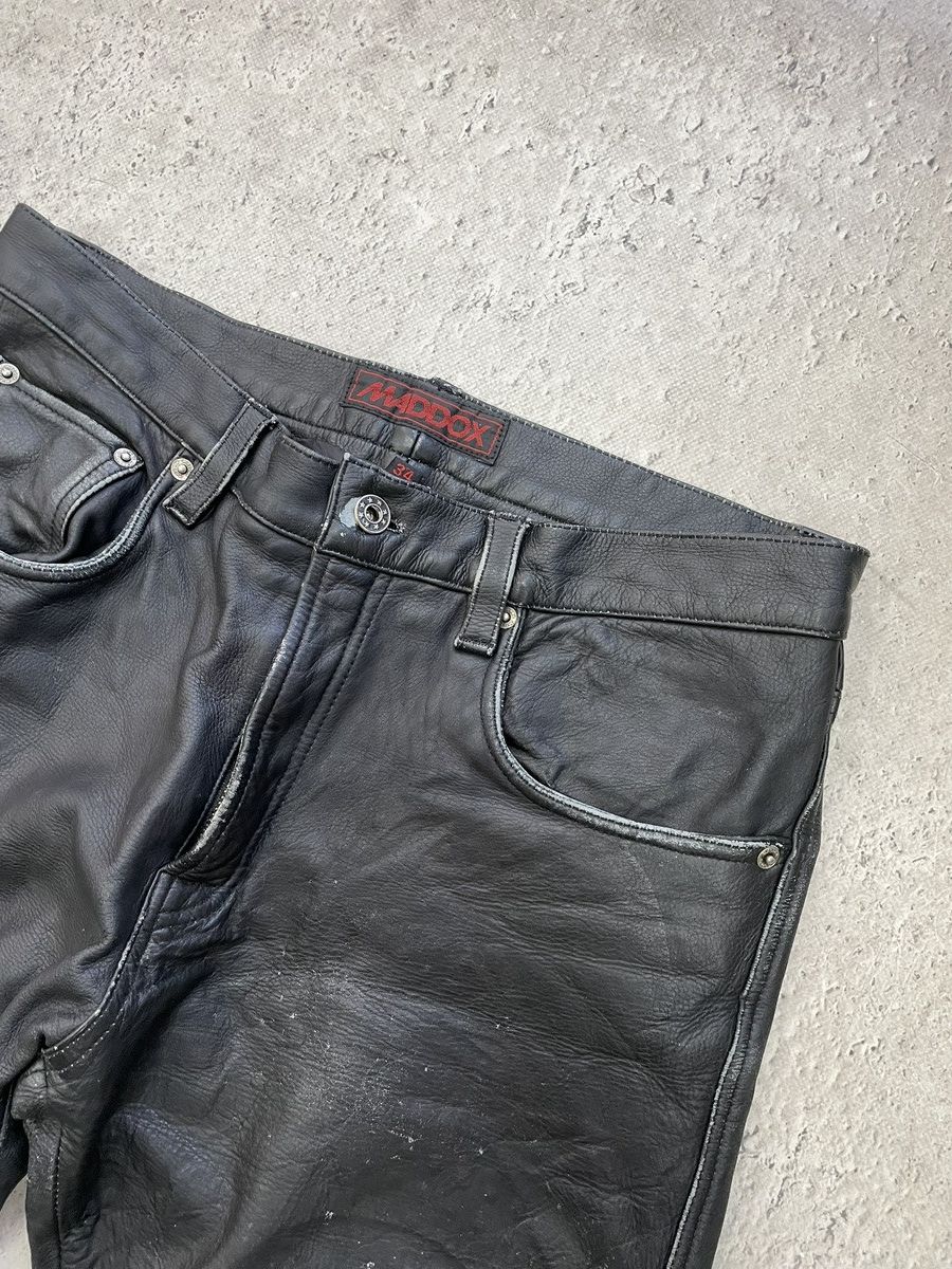 14th Addiction Vintage moto leather regular moto pants Rick owens style Size US 34 / EU 50 - 4 Thumbnail