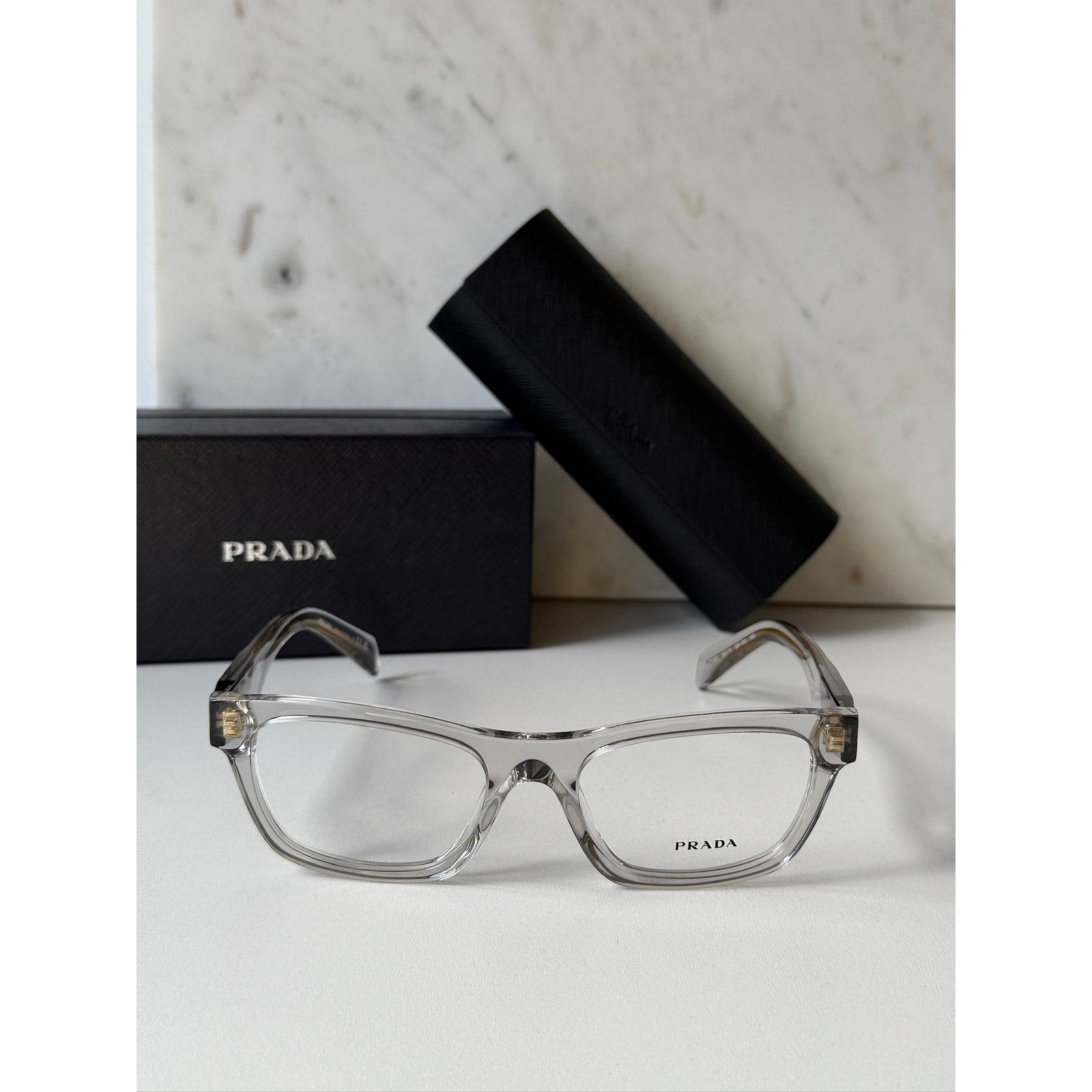 Prada NEW Prada PR B01V Clear Cat Eye Eyeglasses Frames Size ONE SIZE - 4 Thumbnail