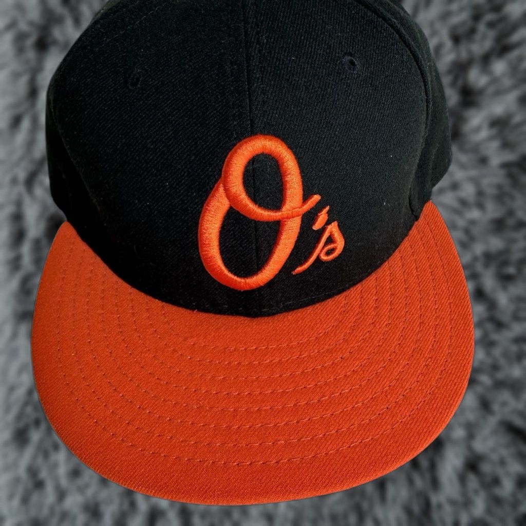 New Era New Era Baltimore Orioles O’s Fitted Hat Cap 7 1/8 On Field Authentic Cool Base Cap Mens Baseball Hat Size ONE SIZE - 1 Thumbnail