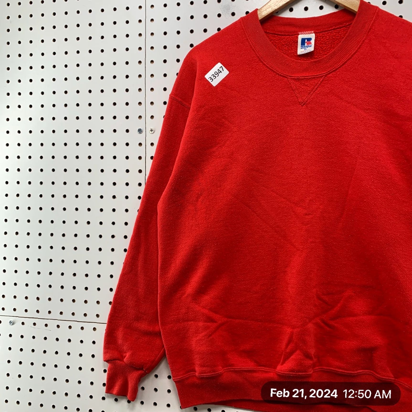 Russell Athletic Vintage Russell Athletic Crewneck Sweatshirt Mens XL Red 80s 90s USA Fleece Cotton Gym & Training Size US XL / EU 56 / 4 - 5 Thumbnail