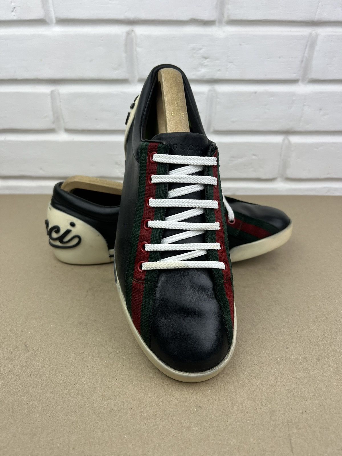 Gucci GUCCI Sneakers Low Top Leather Boulevard Logo Black Men's Size US 8 / EU 41 - 2 Thumbnail