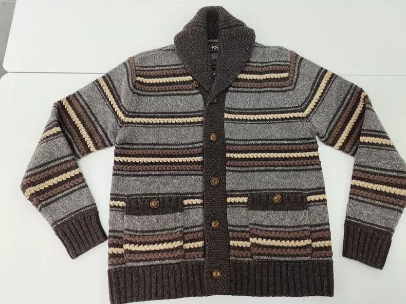 RRL Men's Knit Sweater Cardigan - dmc