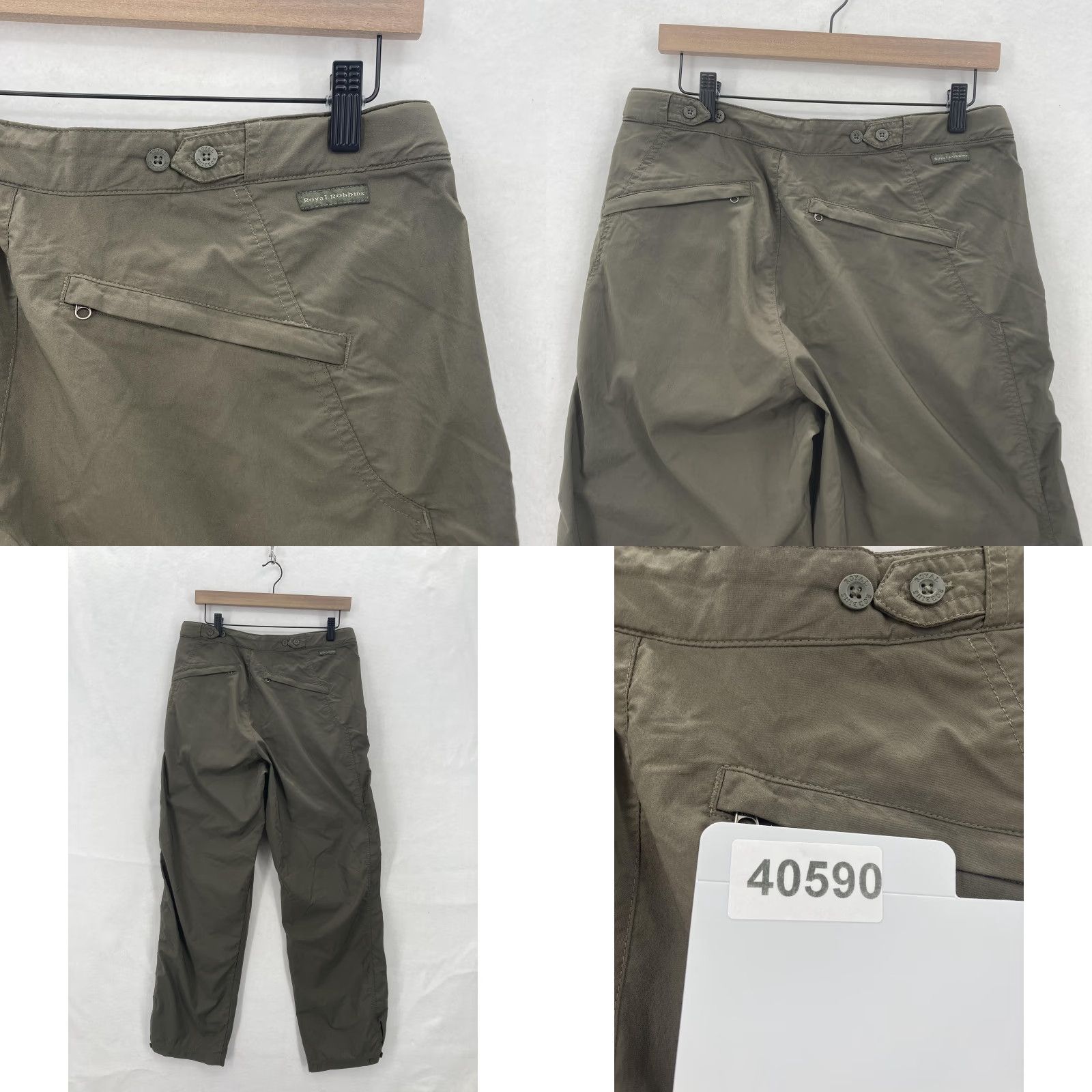 Royal Robbins VINTAGE Royal Robbins Pants Womens 10 Olive Green Nylon Stretch Hiking Travel Quick Dry Size 32" / US 10 / IT 46 - 9 Thumbnail