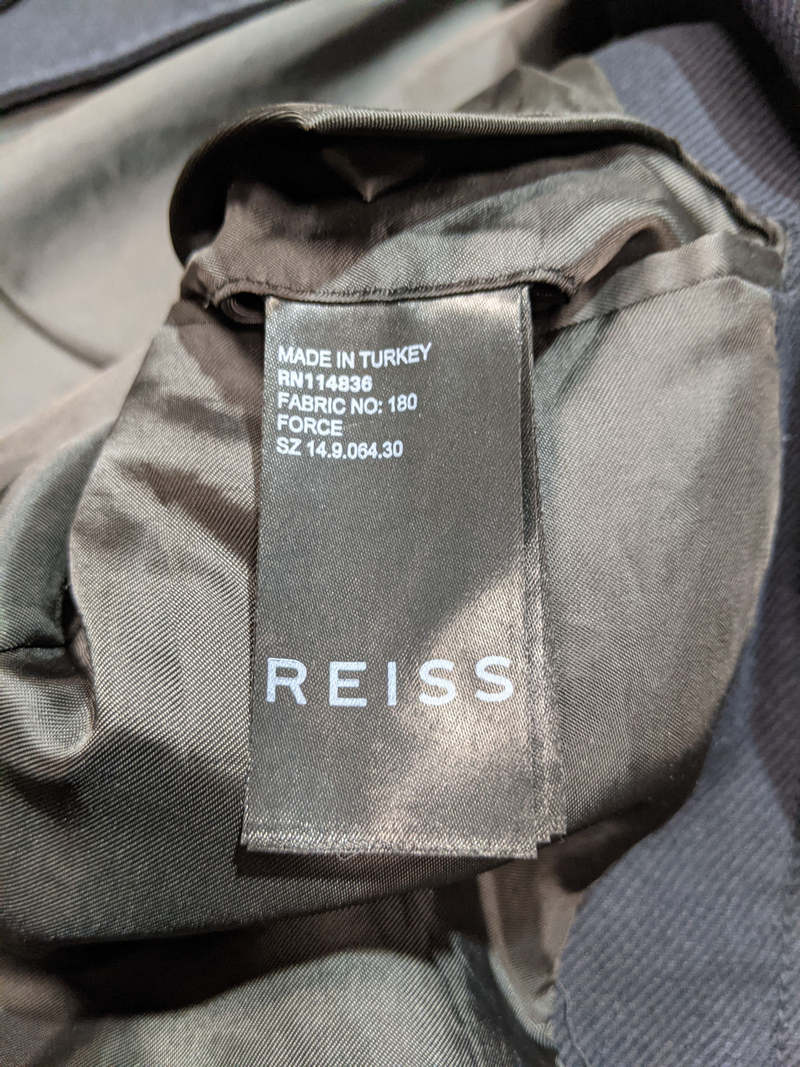 Japanese Brand × Reiss REISS MEN'S OVERCOAT Size S Dark-Blue Trench Coat Size US S / EU 44-46 / 1 - 7 Thumbnail