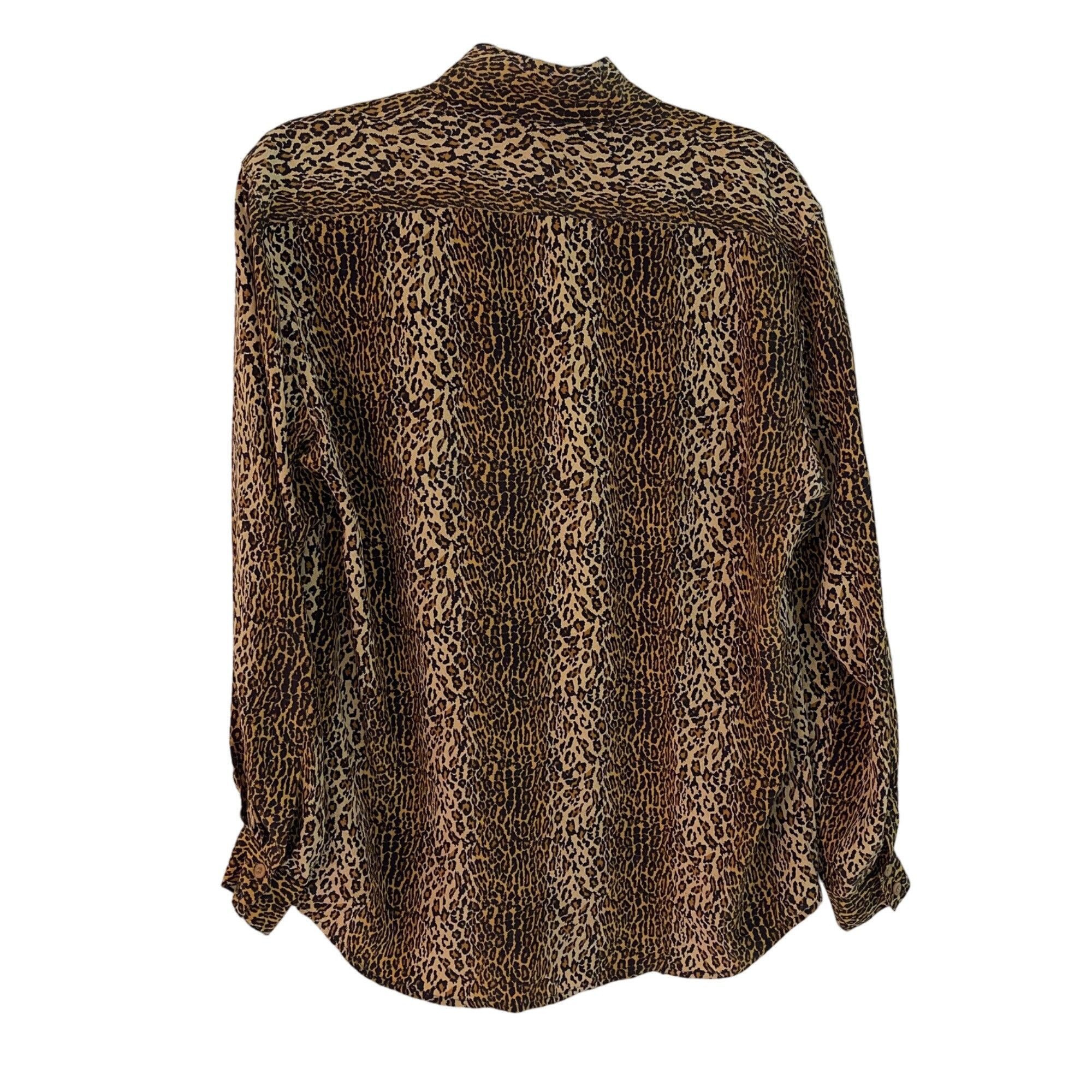 Vintage Two Two Vintage Womens Blouse Size Medium Brown Size M / US 6-8 / IT 42-44 - 2 Thumbnail