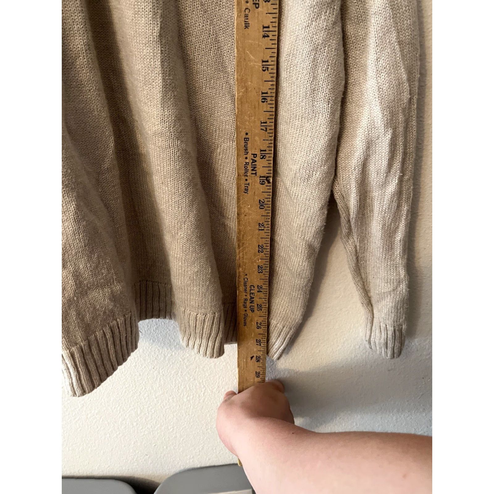 CO VINTAGE New York & Co Sweater Shirt Womens XS Beige Open Cold Shoulder Tunic Pullover Size XS / US 0-2 / IT 36-38 - 5 Thumbnail