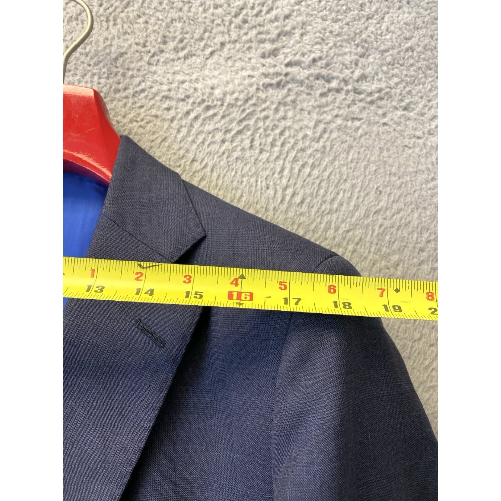 Vintage VINTAGE Tom James Navy Wool Suit Slim 2Btn Executive Collection 40R/35x32 Men’s Suit Size 34R - 6 Thumbnail