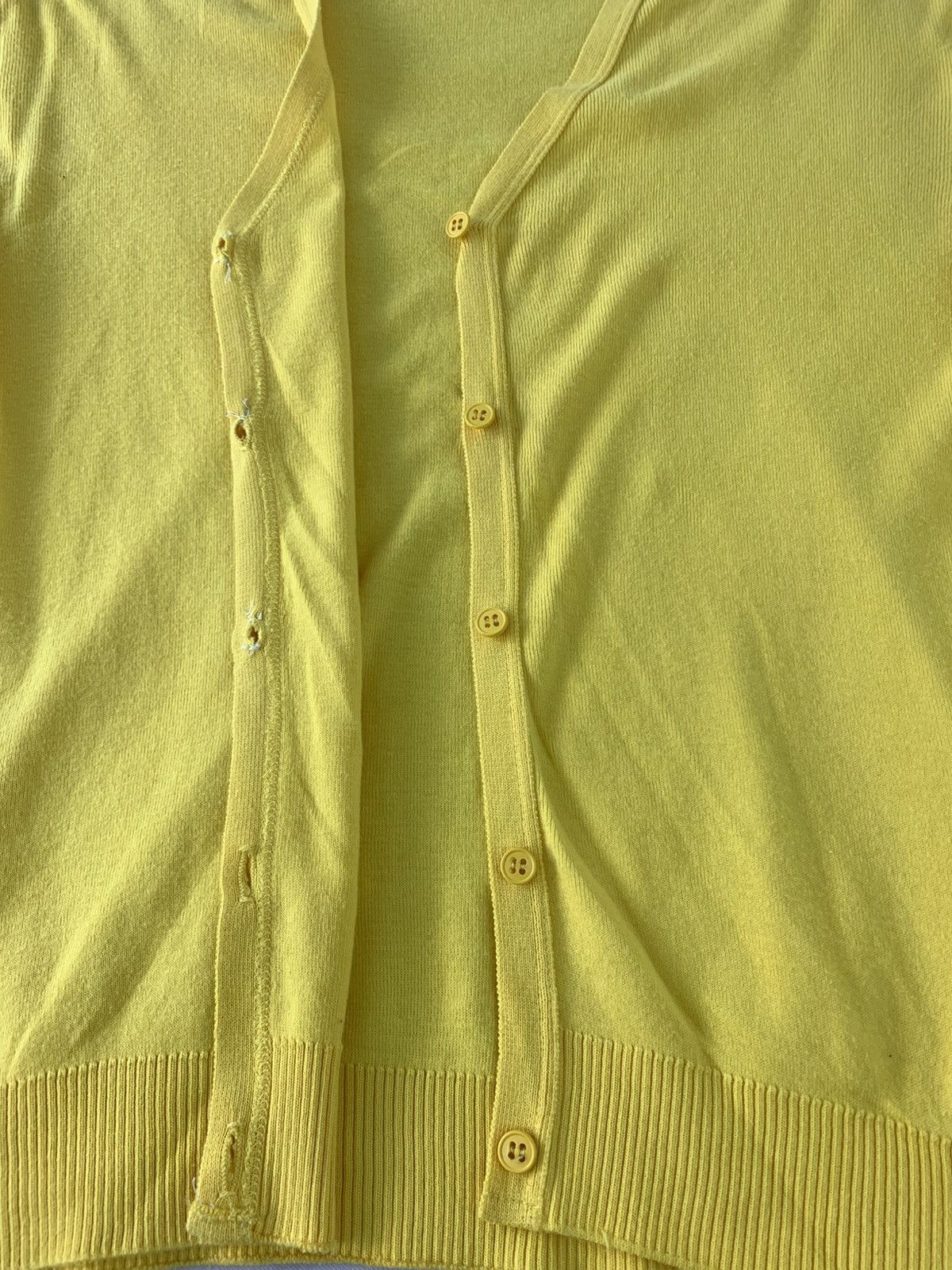 agnes b. Agnes B Paris Button Down Knit Yellow Cardigan Size S / US 4 / IT 40 - 5 Thumbnail