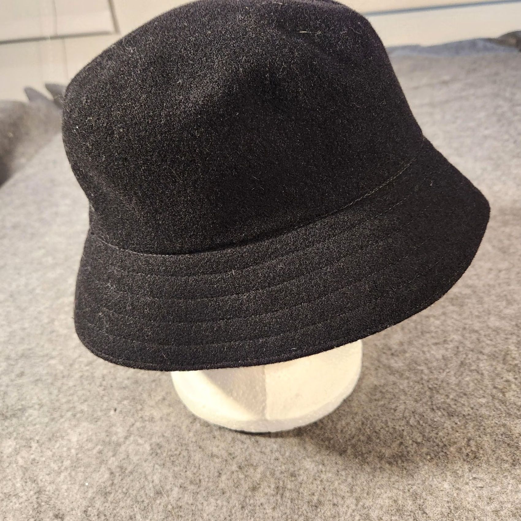 Kangol VINTAGE Kangol Hat Bucket Mens Medium Black Wool Lahinch Street Hip Hop Size ONE SIZE - 4 Thumbnail