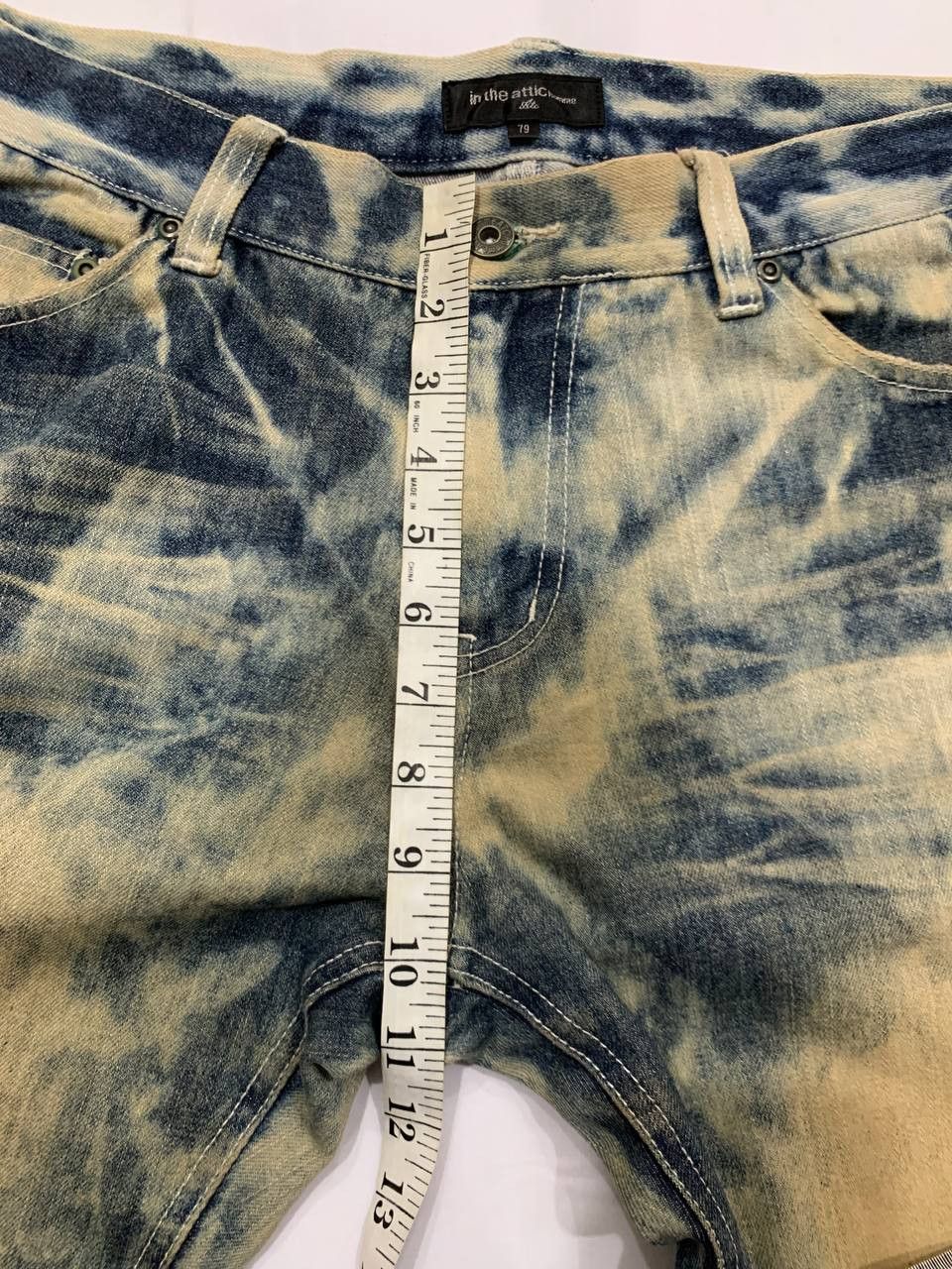 In The Attic Vintage 2000s In The Attic Homme Bleach Jeans Size US 33 - 8 Thumbnail