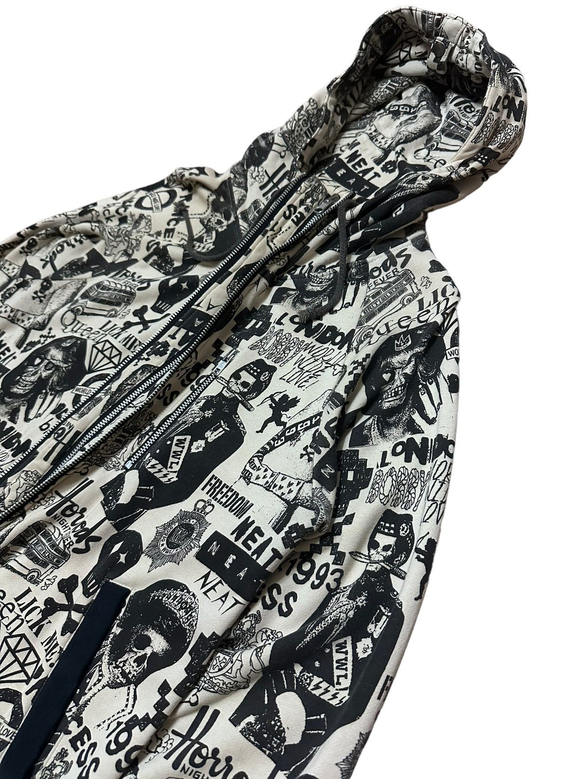 Hysteric Glamour 🇯🇵 World Wide Love OVP Skulls Punk Rock Hoodie Size US S / EU 44-46 / 1 - 4 Thumbnail