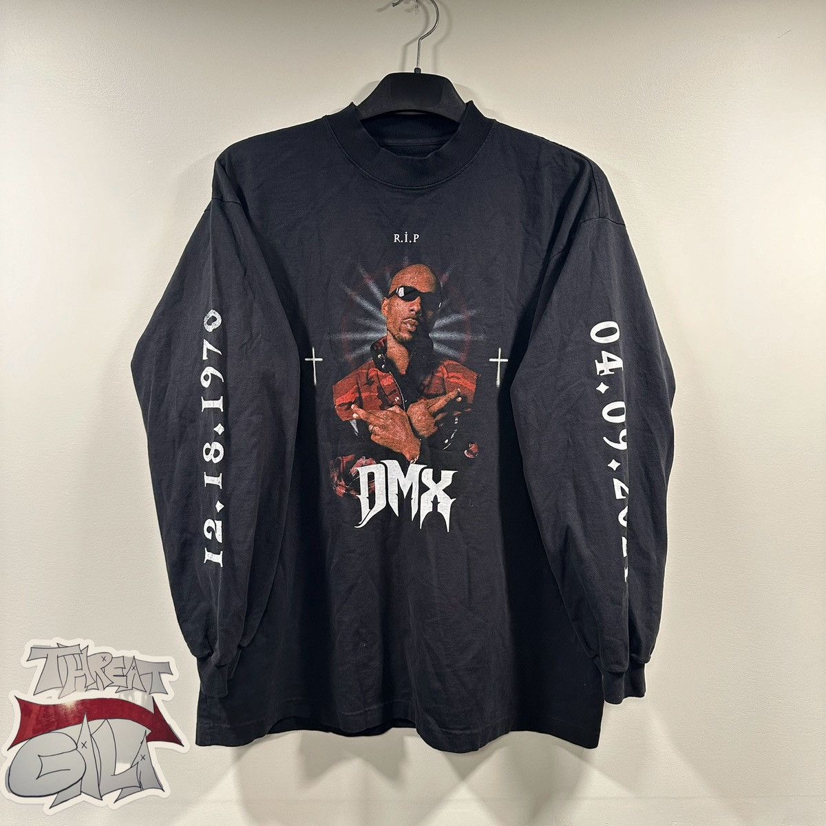 Balenciaga × Kanye West × Streetwear Black Balenciaga x Yeezy DMX Tribute  Longsleeve Tee | Grailed