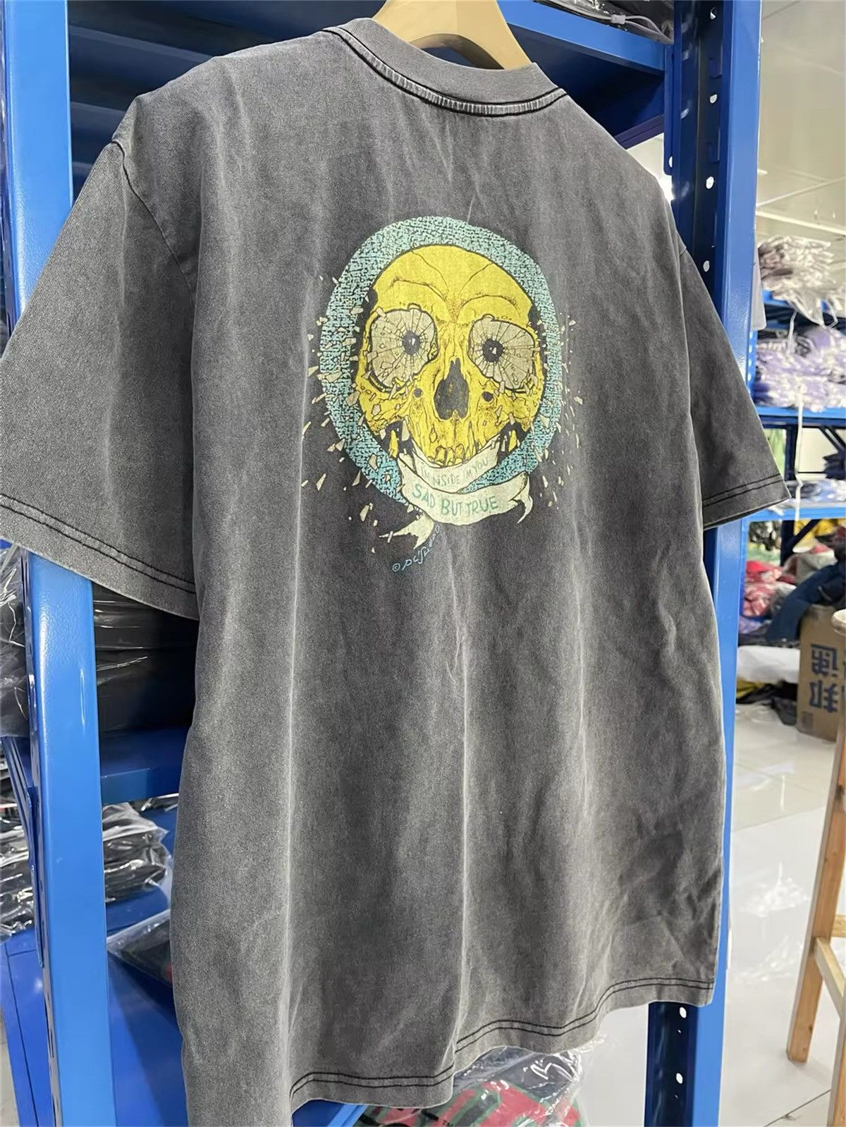Japanese Brand × Vintage Vintg Skull Metallic Graphic Printed Cotton Tshirt Size US XL / EU 56 / 4 - 4 Thumbnail