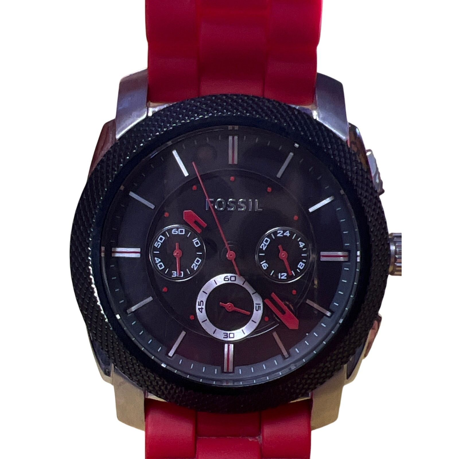 Fossil Fossil Silicone Quartz Triple Dial Watch Size ONE SIZE - 4 Thumbnail
