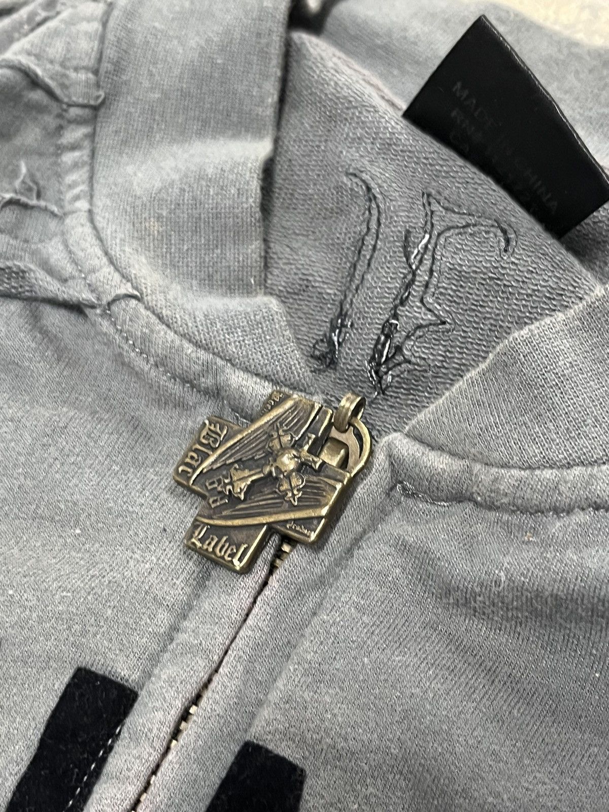 Black Label × Vintage Crazy rare y2k affliction style black label grunge zip up Size US L / EU 52-54 / 3 - 6 Thumbnail
