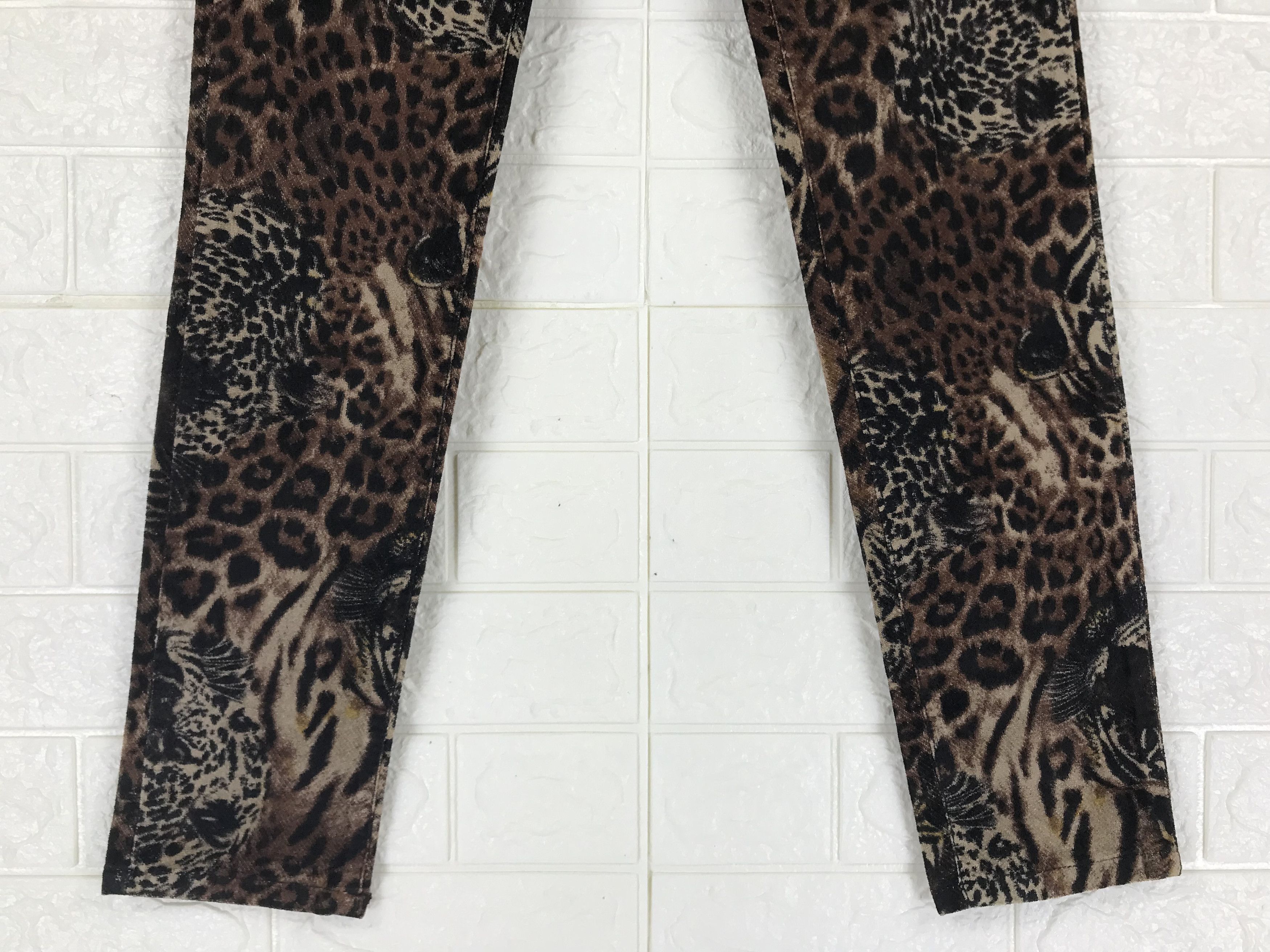 Japanese Brand Japanese Tiger & Leopard 3D Printed Velvet Skinny Pants Size 26" / US 2 / IT 38 - 4 Thumbnail