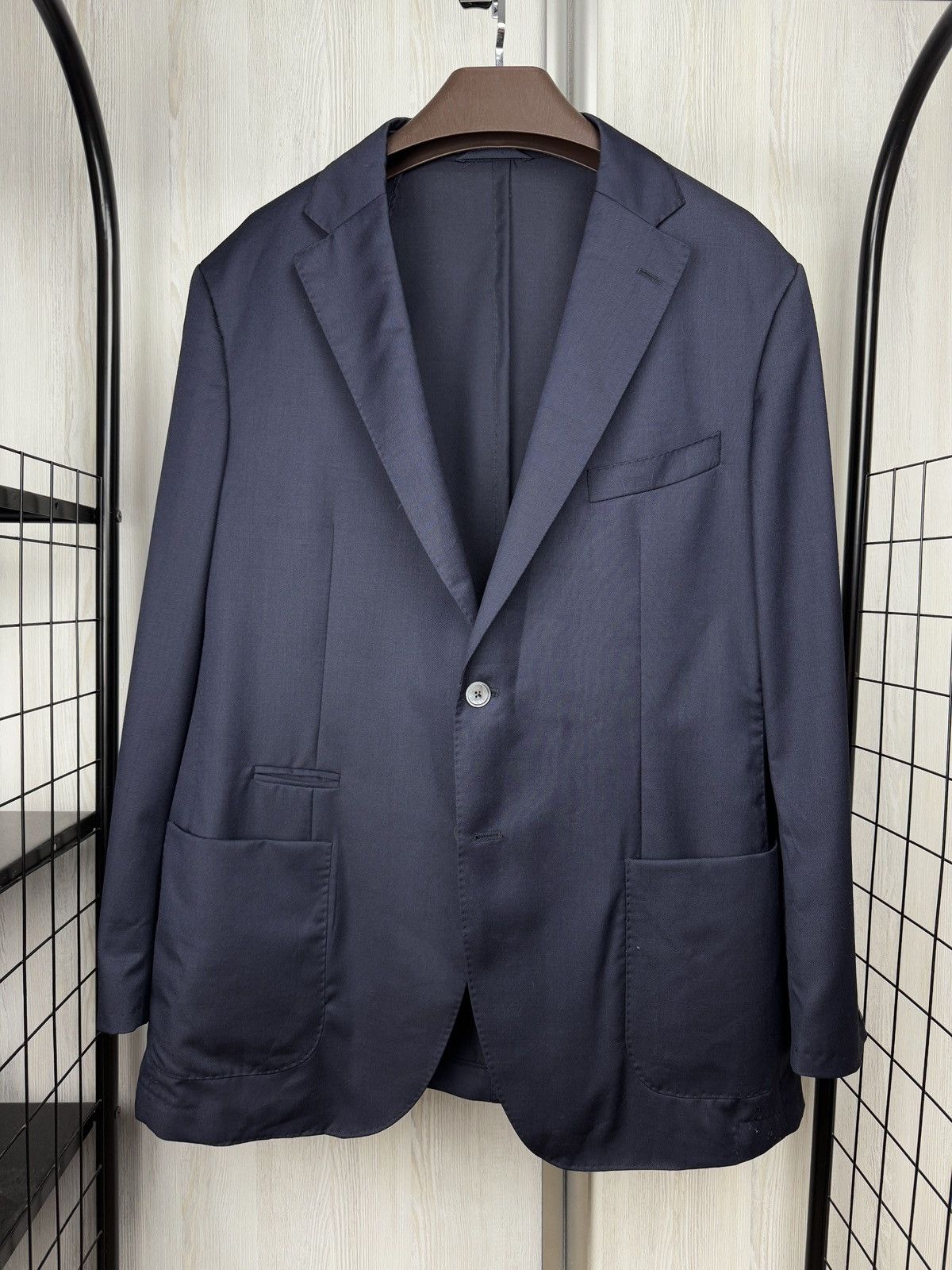 Other Artu Napoli Navy Blue unlined travel jacket wool blazer Size 48R - 2 Thumbnail