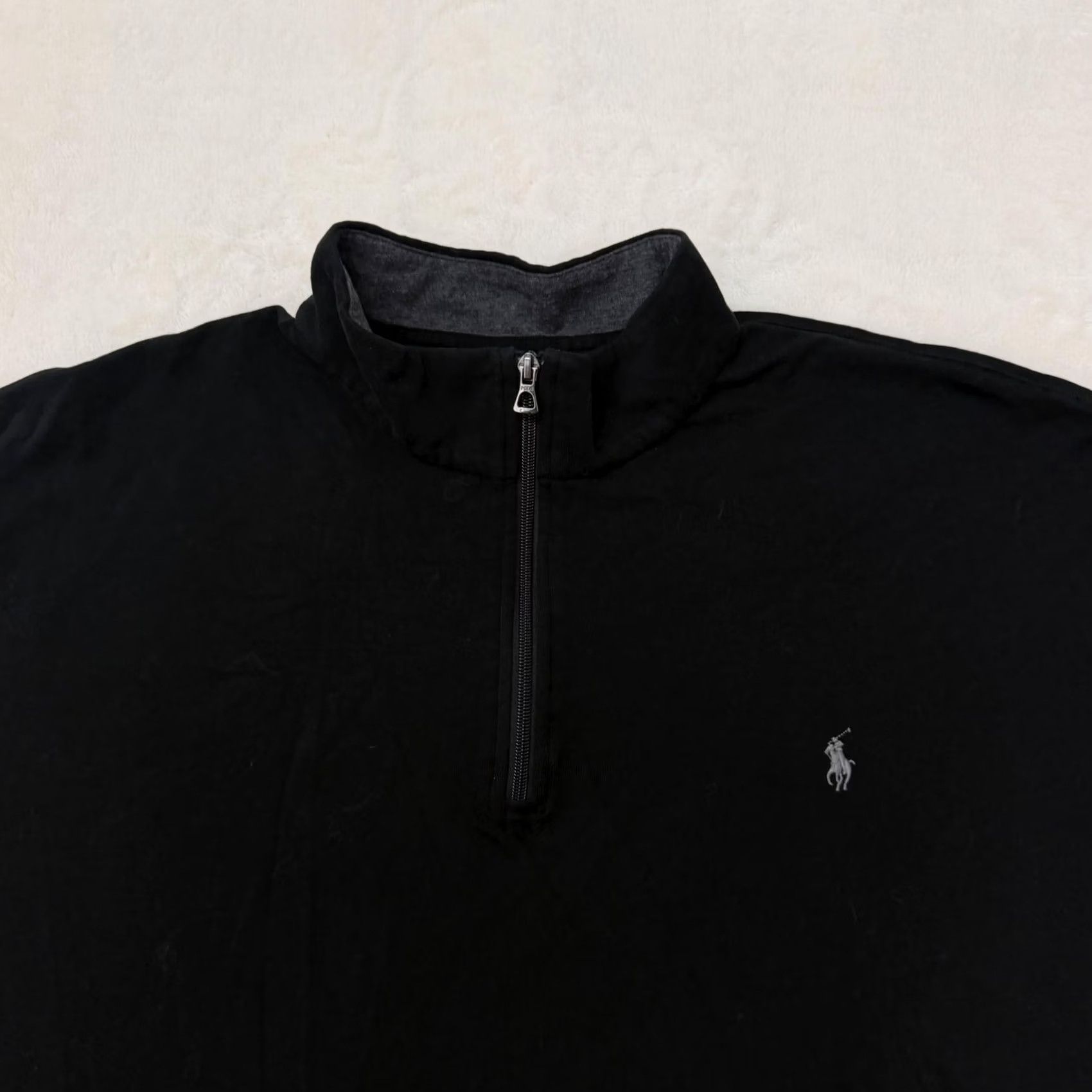Polo Ralph Lauren Polo Ralph Lauren Sweatshirt 3XLT Black Jersey Pony Logo 1/4 Zip Mens Size US XXL / EU 58 / 5 - 2 Thumbnail