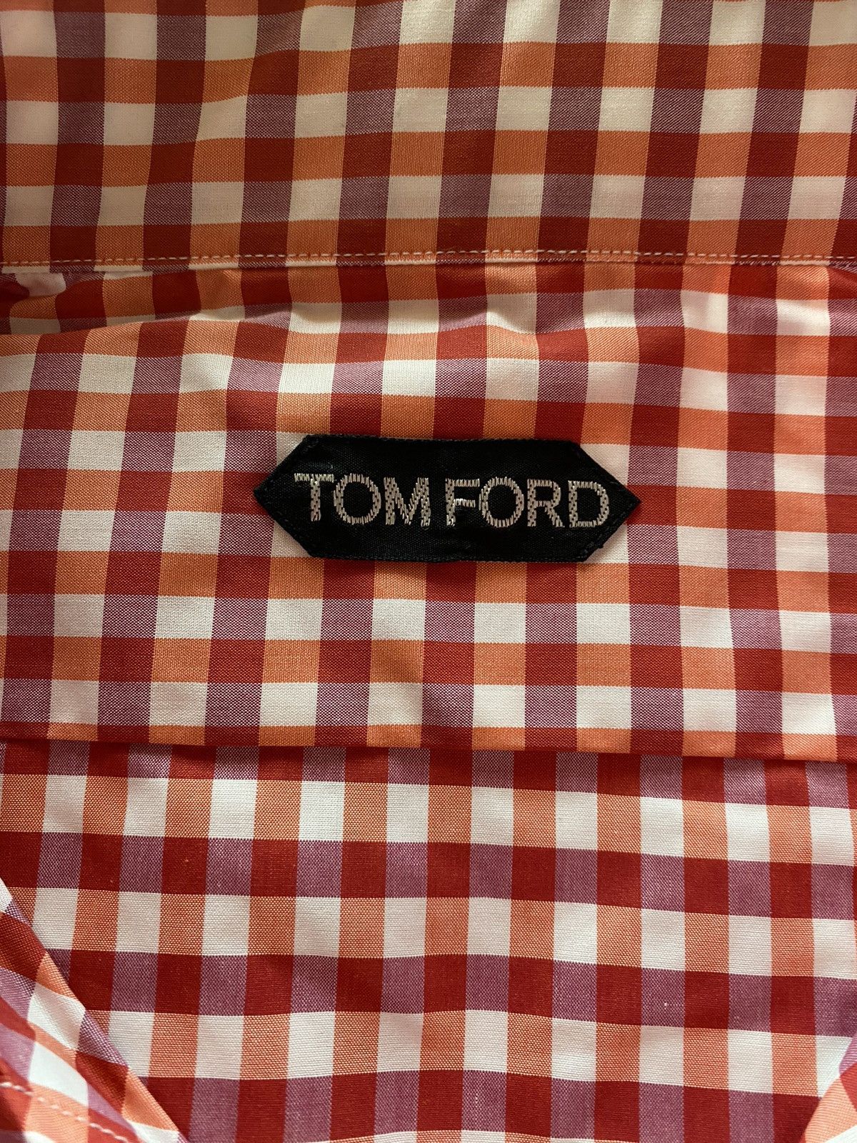 Tom Ford Tom Ford strawberry gingham check shirt 17 43e NWOT Size US L / EU 52-54 / 3 - 2 Thumbnail