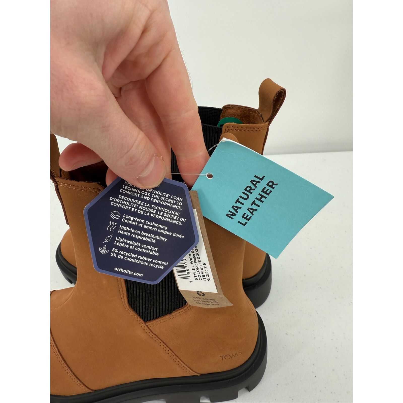 Toms NWT TOMS Rowan Chelsea Lug Boots Water Resistant Tan Leather Size US 9 / IT 39 - 6 Thumbnail