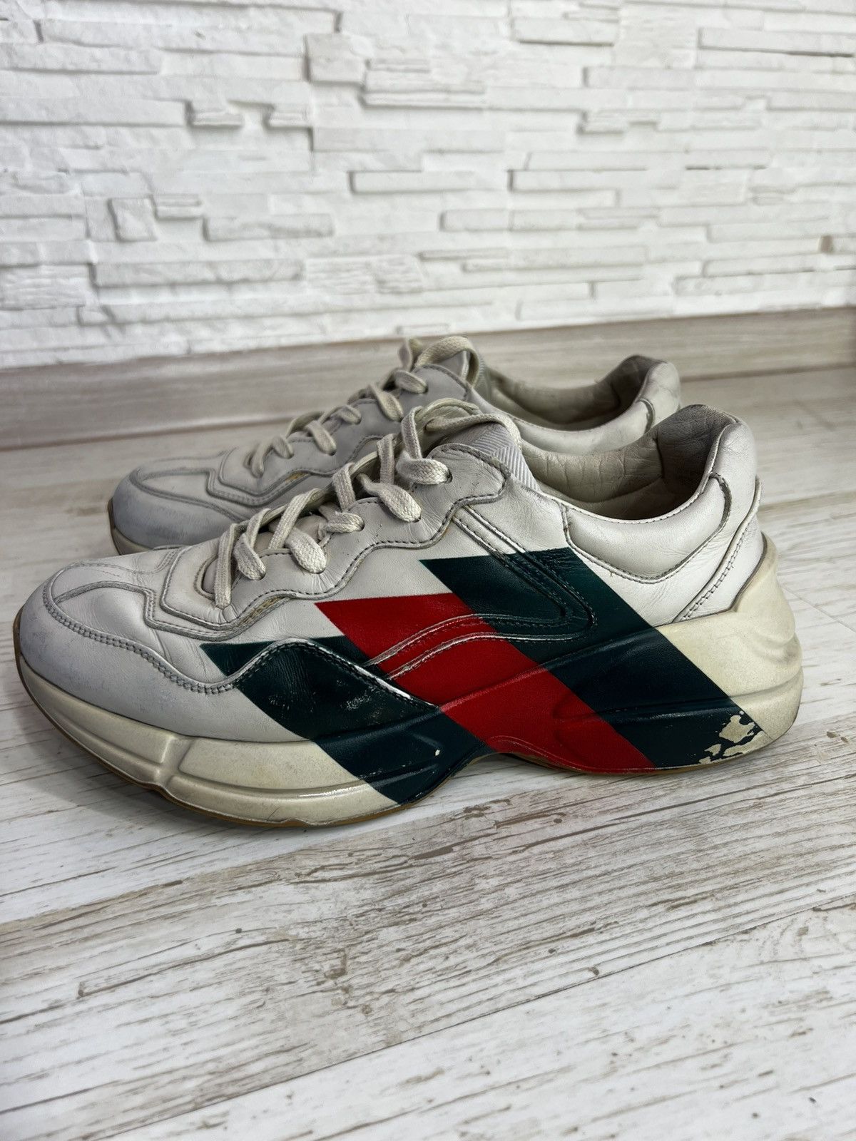 Gucci Gucci Rhyton 523535 Sneakers Chunky Leather Sneakers Size6.5 Size US 6.5 / EU 39-40 - 5 Thumbnail