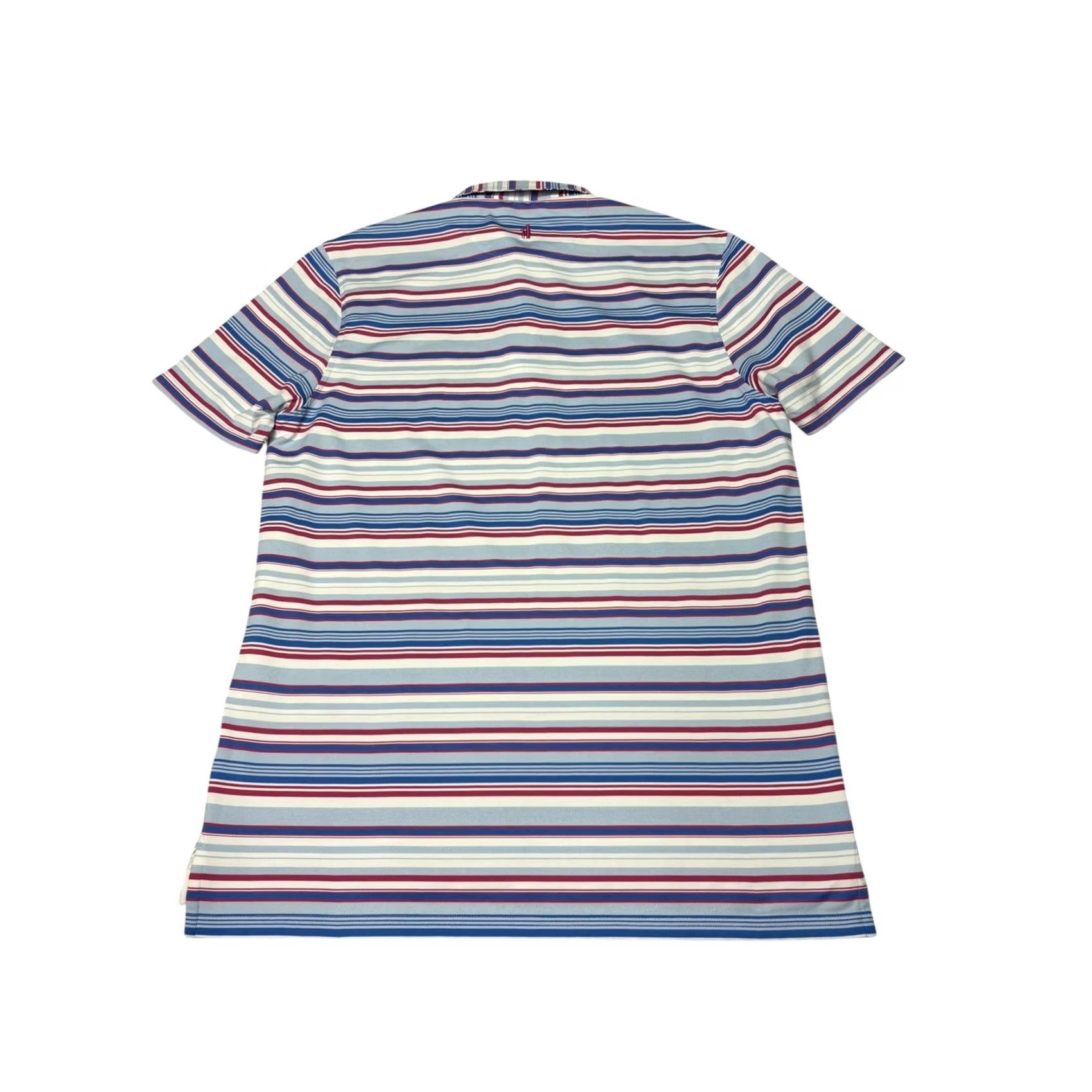 johnnie-O johnnie-O Mens L Striped Performance Golf Polo Shirt Blue Red White Multicolor Short Sleeve Casual/Activewear Shirt Size US L / EU 52-54 / 3 - 4 Thumbnail